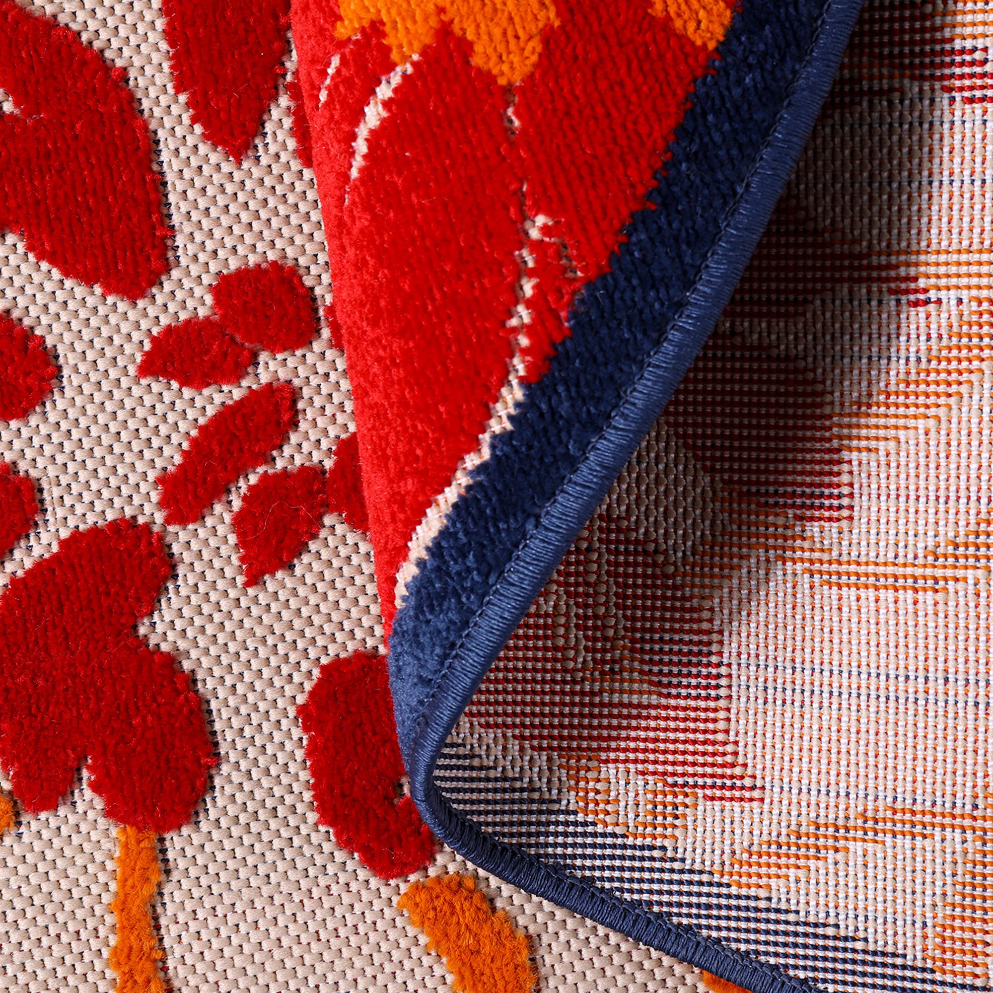 Sanat Teppich »Floral 2 Outdoor«, rund, 6 mm Höhe, In- und Outdoor geeignet, florales Design, Balkon, Terasse