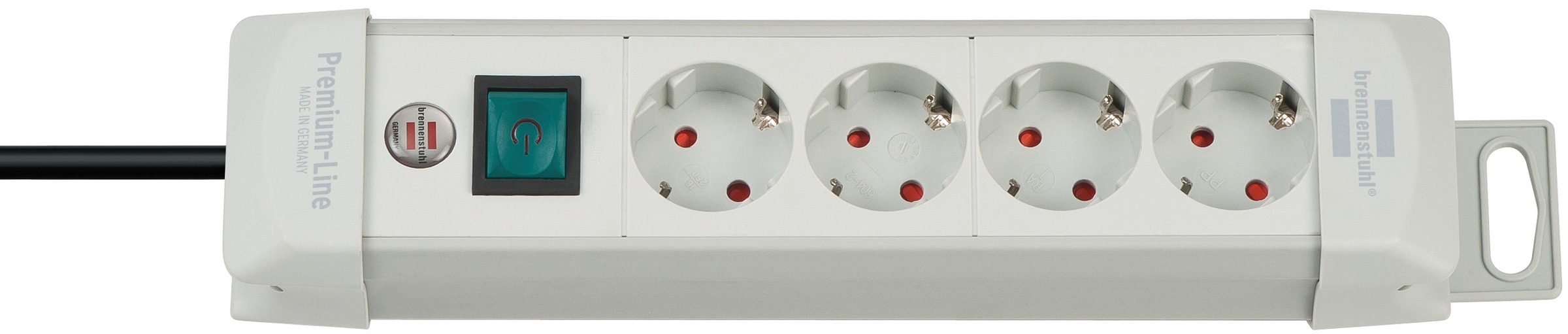 BRENNENSTUHL Steckdosenleiste "Premium-Line", 1,8m, grau, Werkstatt, Steckdosenleisten, mit Schalter