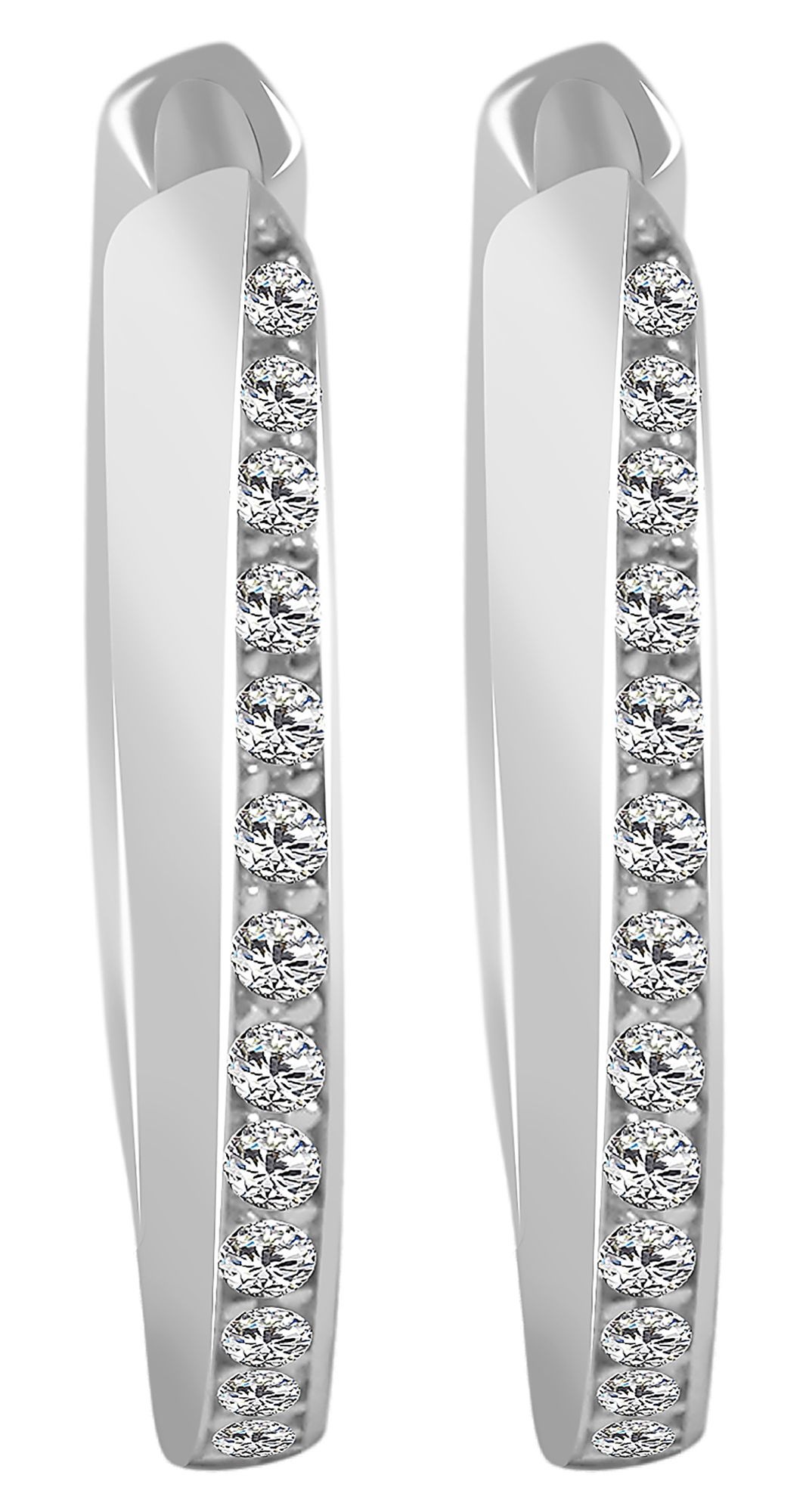 Adelia´s Klappcreolen "Damen Ohrringe – Klappcreole aus 925 Silber mit Zirk günstig online kaufen