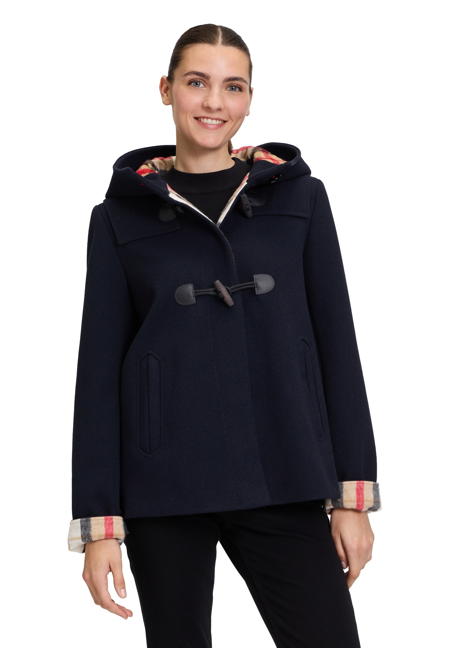 Amber & June Outdoorjacke "Amber & June Damen Duffle-Jacke mit Kapuze", mit günstig online kaufen