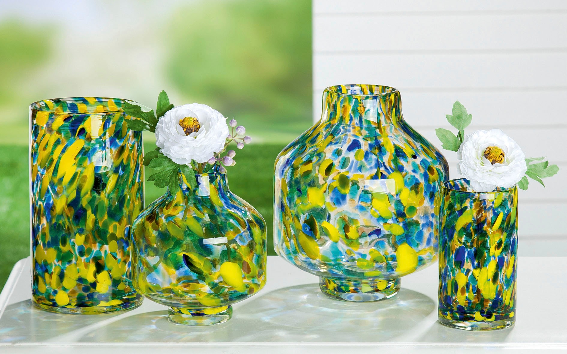 GILDE Tischvase »Splash, Höhe dekorative BAUR cm«, St.), Glas, bestellen 22 Vase aus (1 Blumenvase ca. 