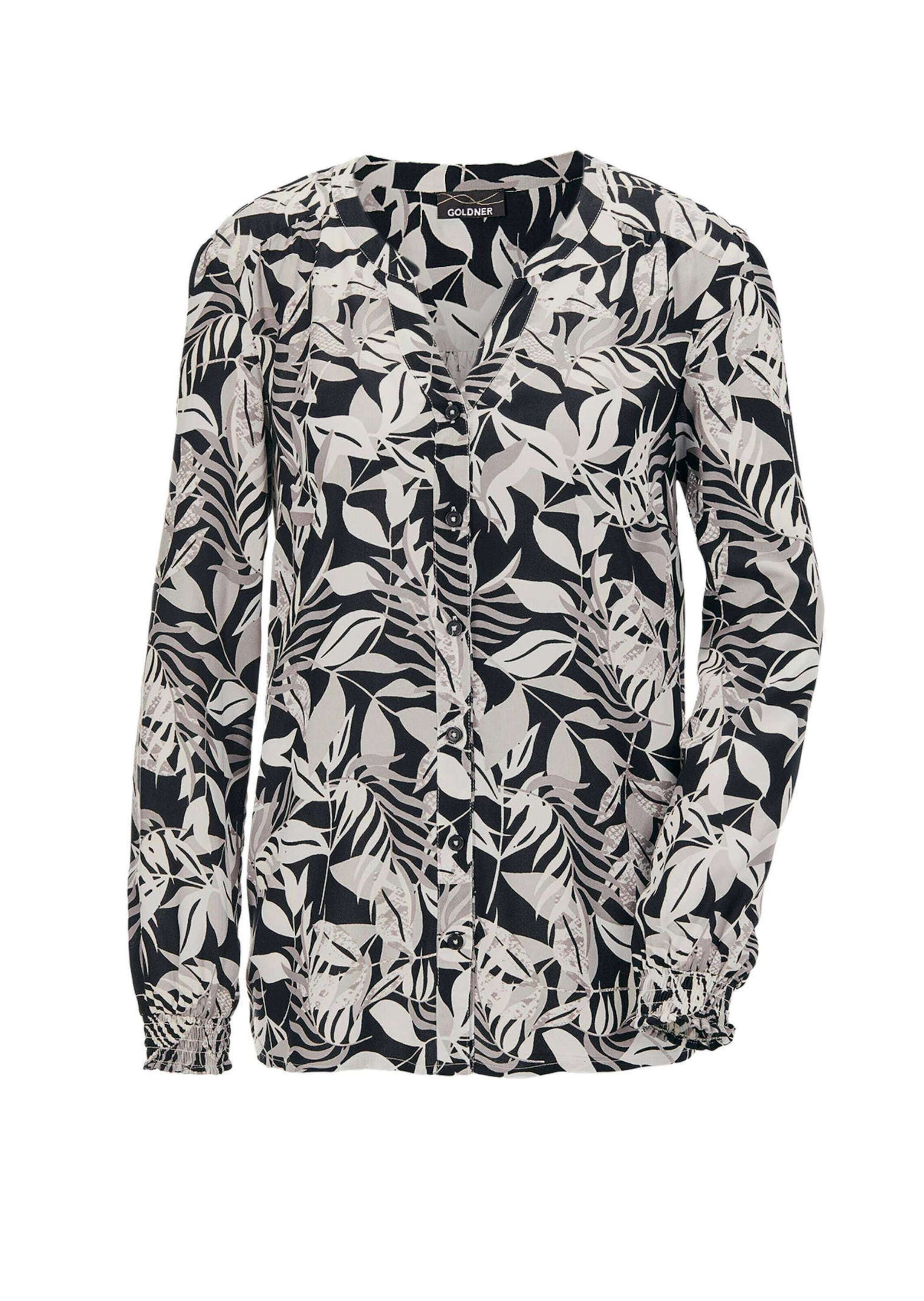 GOLDNER Tunika "Tunika-Druckbluse" mit durchgehender Knopfleiste günstig online kaufen