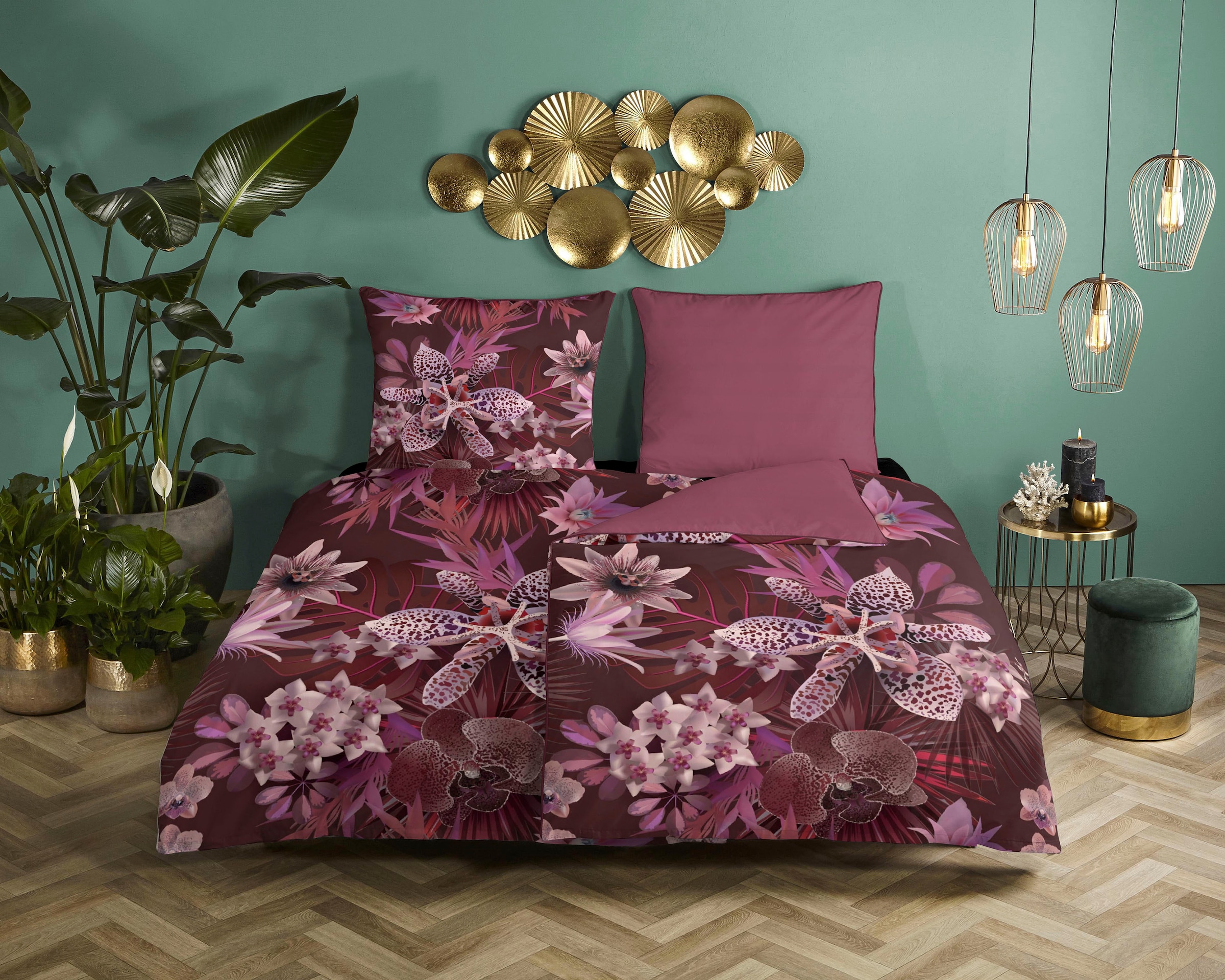 Descanso Wendebettwäsche "Farze" 2 Stk. tlg. Baumwolle, Mako Satin, 135x200 günstig online kaufen