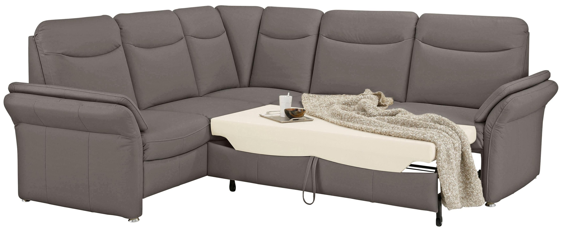 Home affaire Ecksofa »Tahoma L-Form«, mit Armlehnfunktion, wahlweise Bettfunktion, Schublade, Relaxfunktion