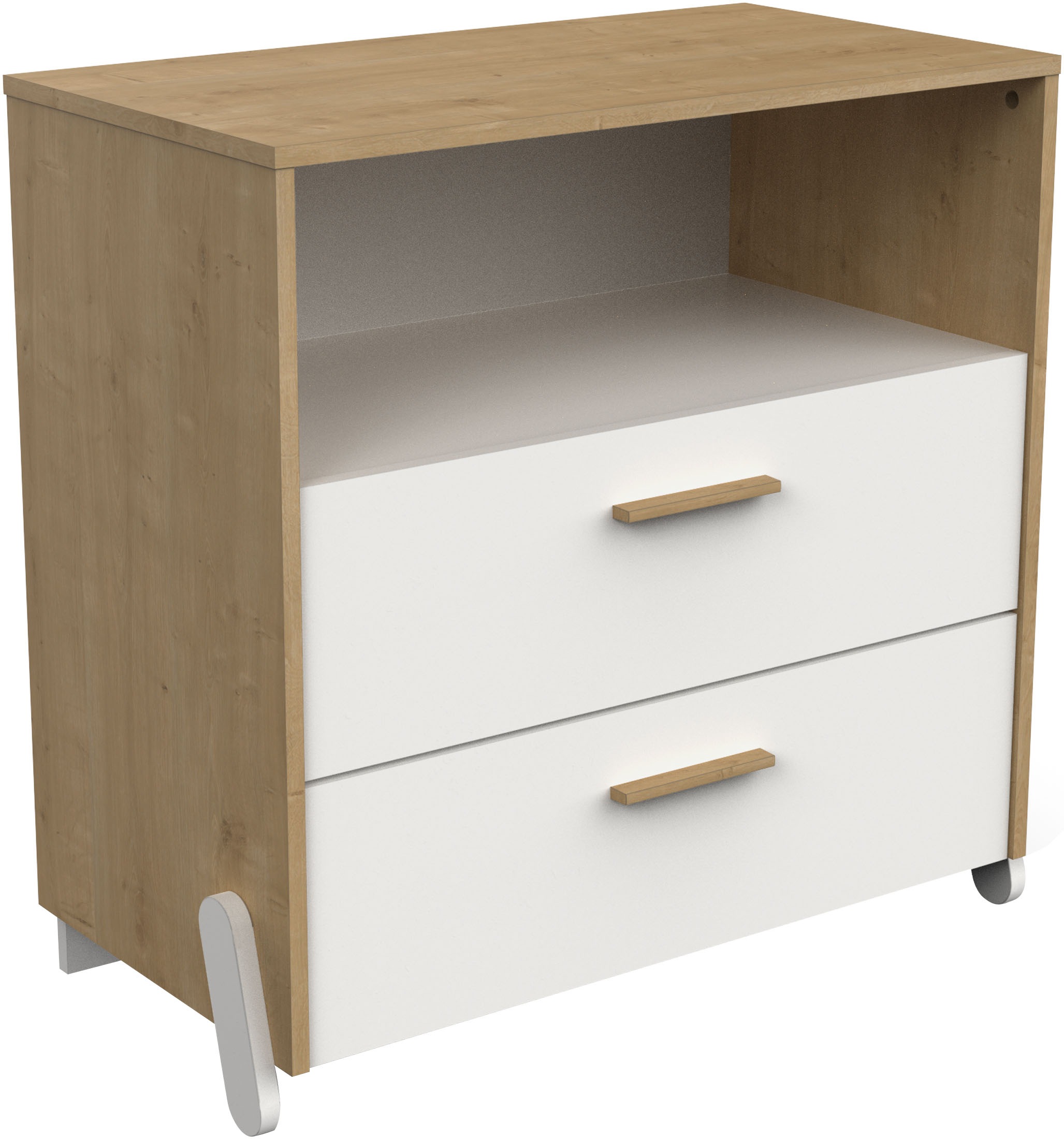 Demeyere GROUP Nachtschrank, Kommode 2 Schubladen/ 1 Niche