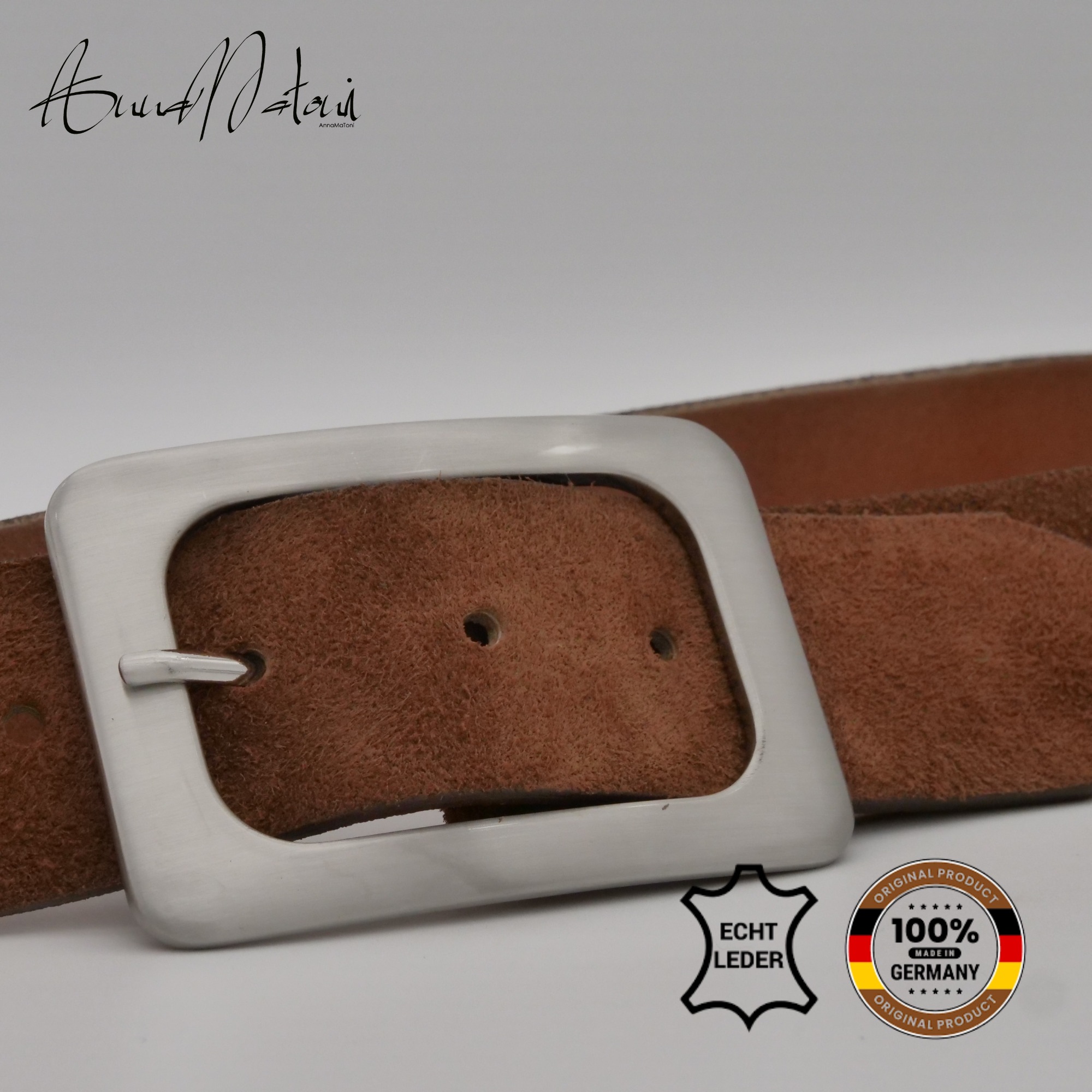 AnnaMatoni Ledergürtel "AnnaMatoni Damen Ledergürtel in hochwertigem Velour günstig online kaufen