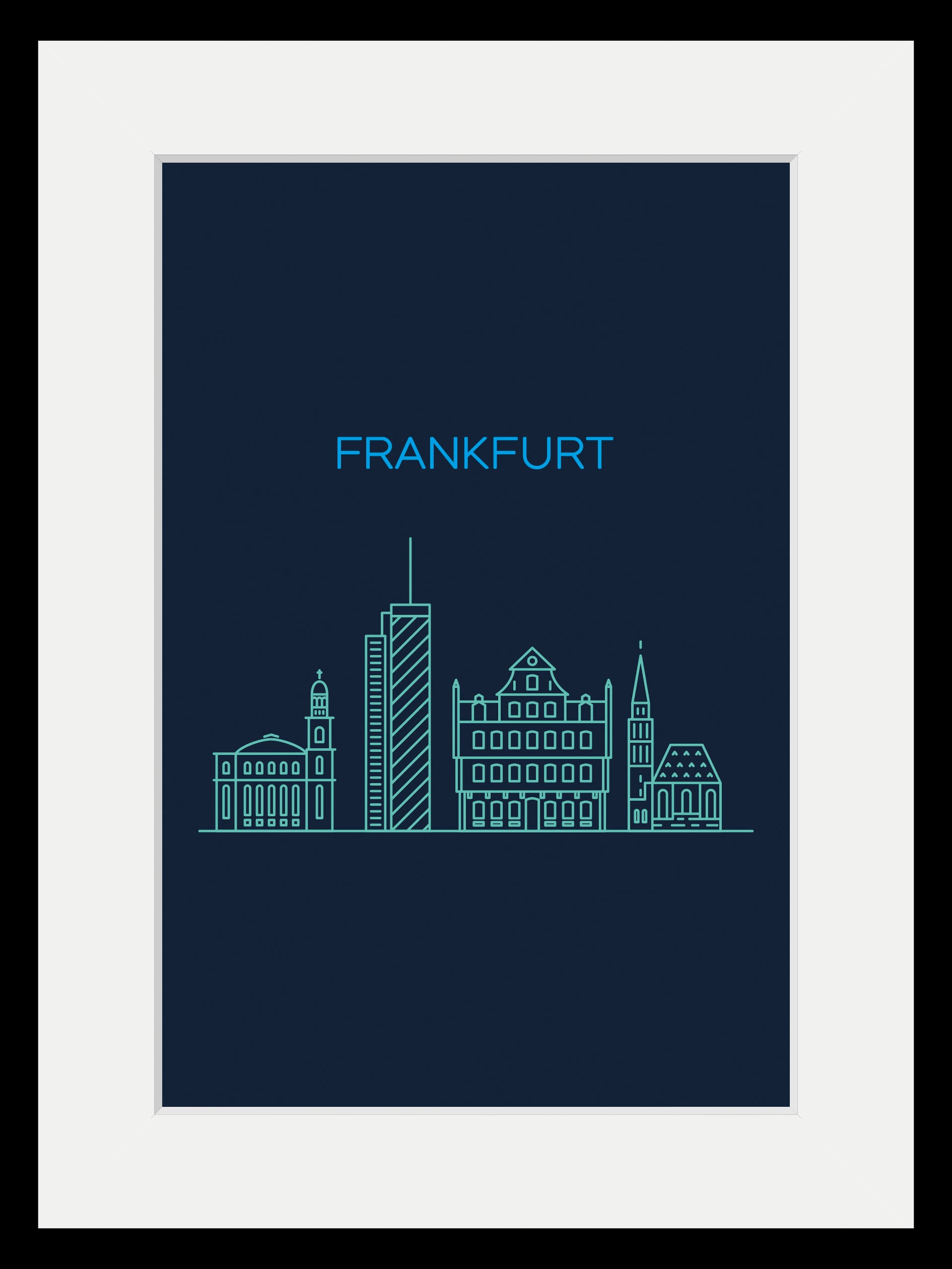 queence Bild "Frankfurt Sightseeing", Städte-Stadt-Deutschland-Gebäude-Schr günstig online kaufen