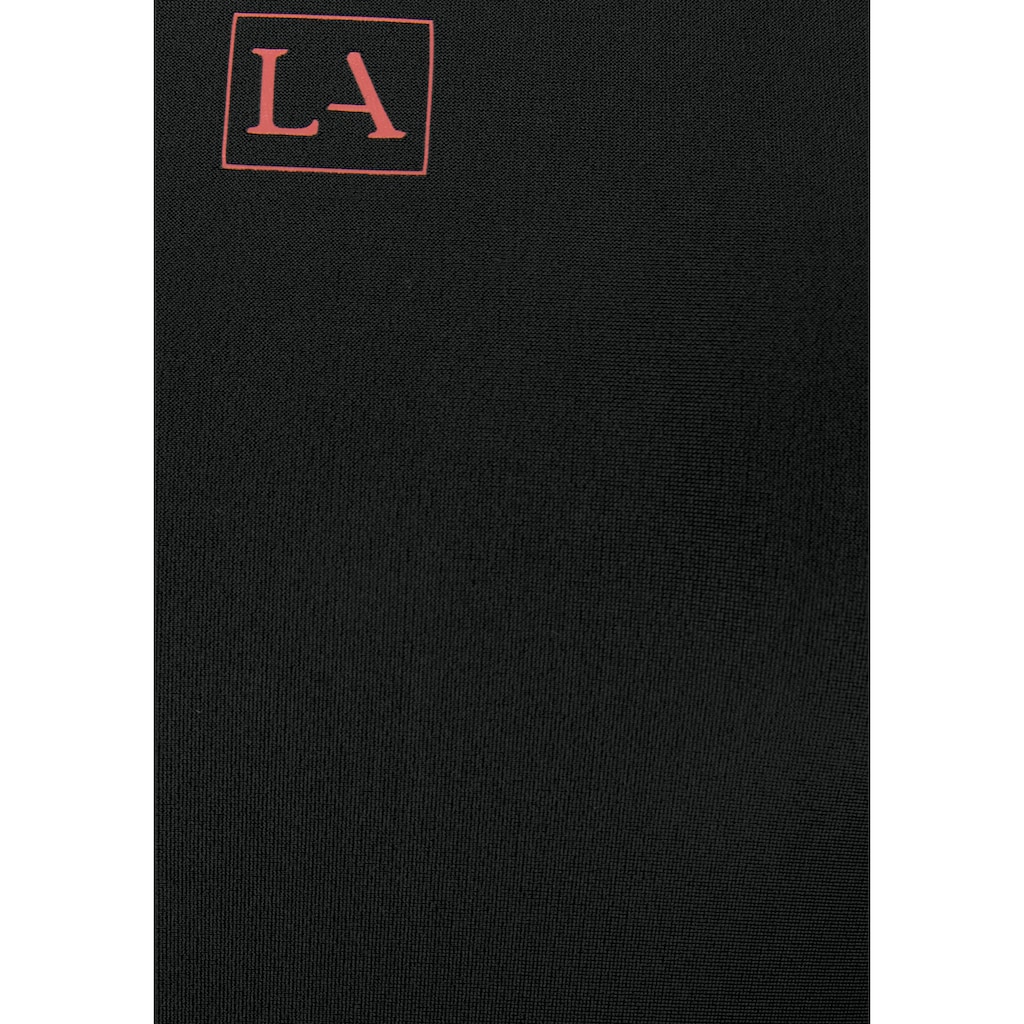Damenmode Damenbademode LASCANA ACTIVE Bade-Shirt »Layne«, mit langen Ärmeln ideal geeignet für SUP schwarz-bedruckt