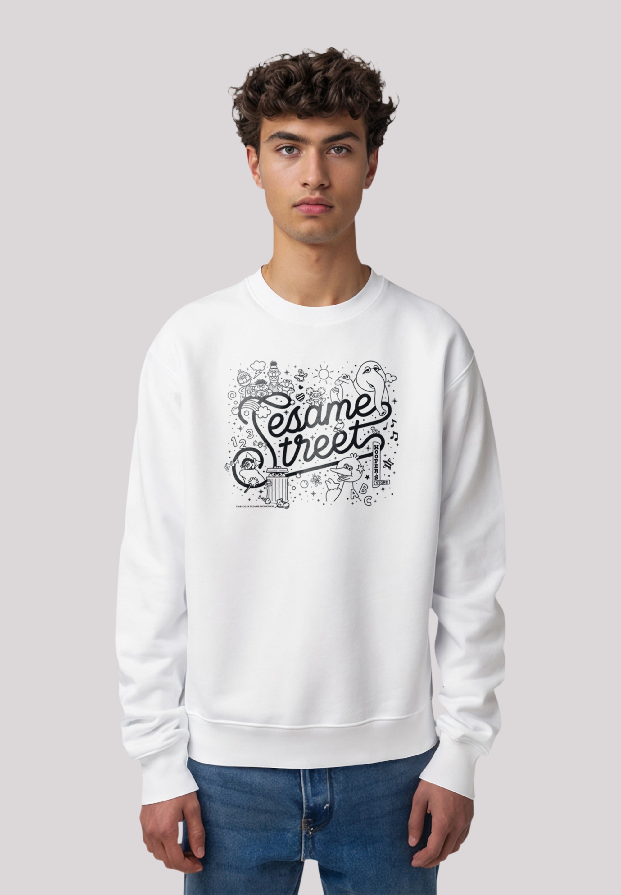 F4NT4STIC Sweatshirt "Sesamstraße Collage Black & White", Premium Qualität, günstig online kaufen