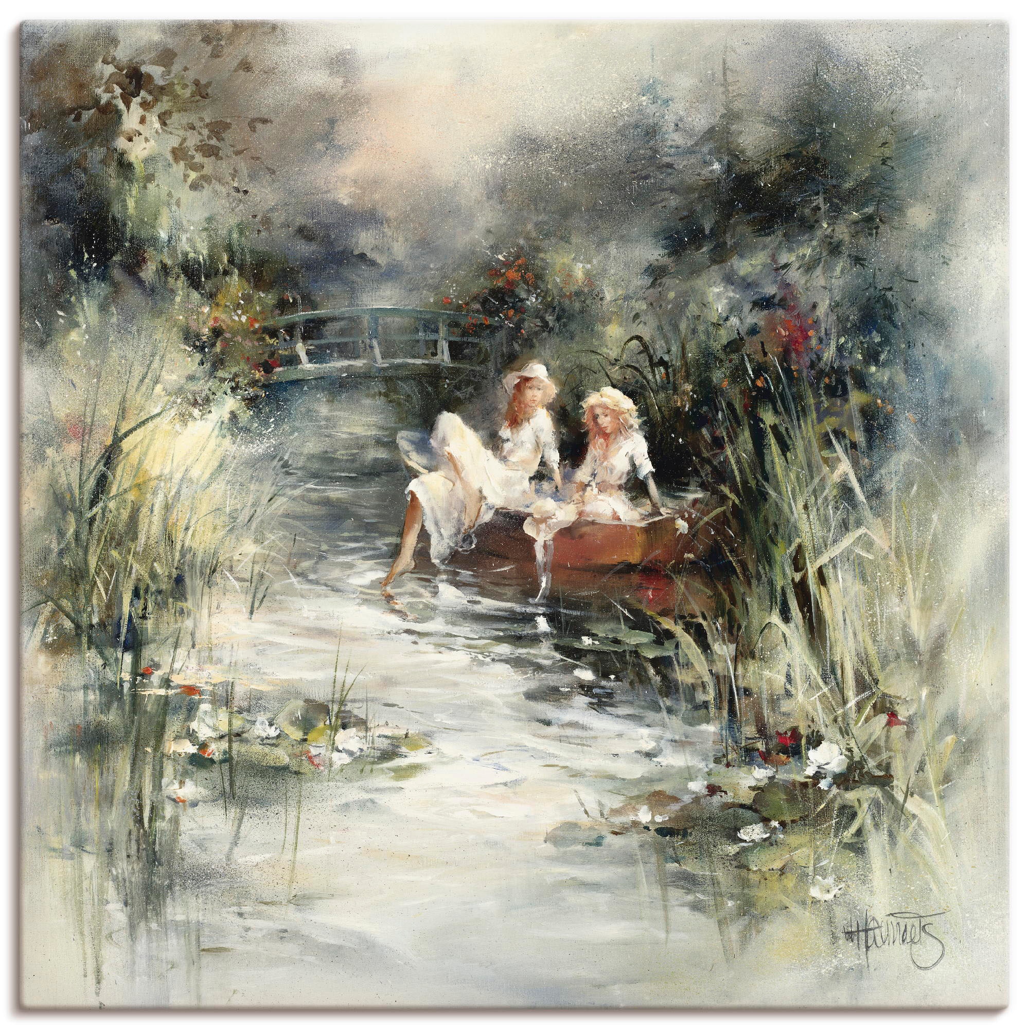 Artland Wandbild "Frühlingsschein" Frau 1 Stk. tlg. als Leinwandbild, Poste günstig online kaufen