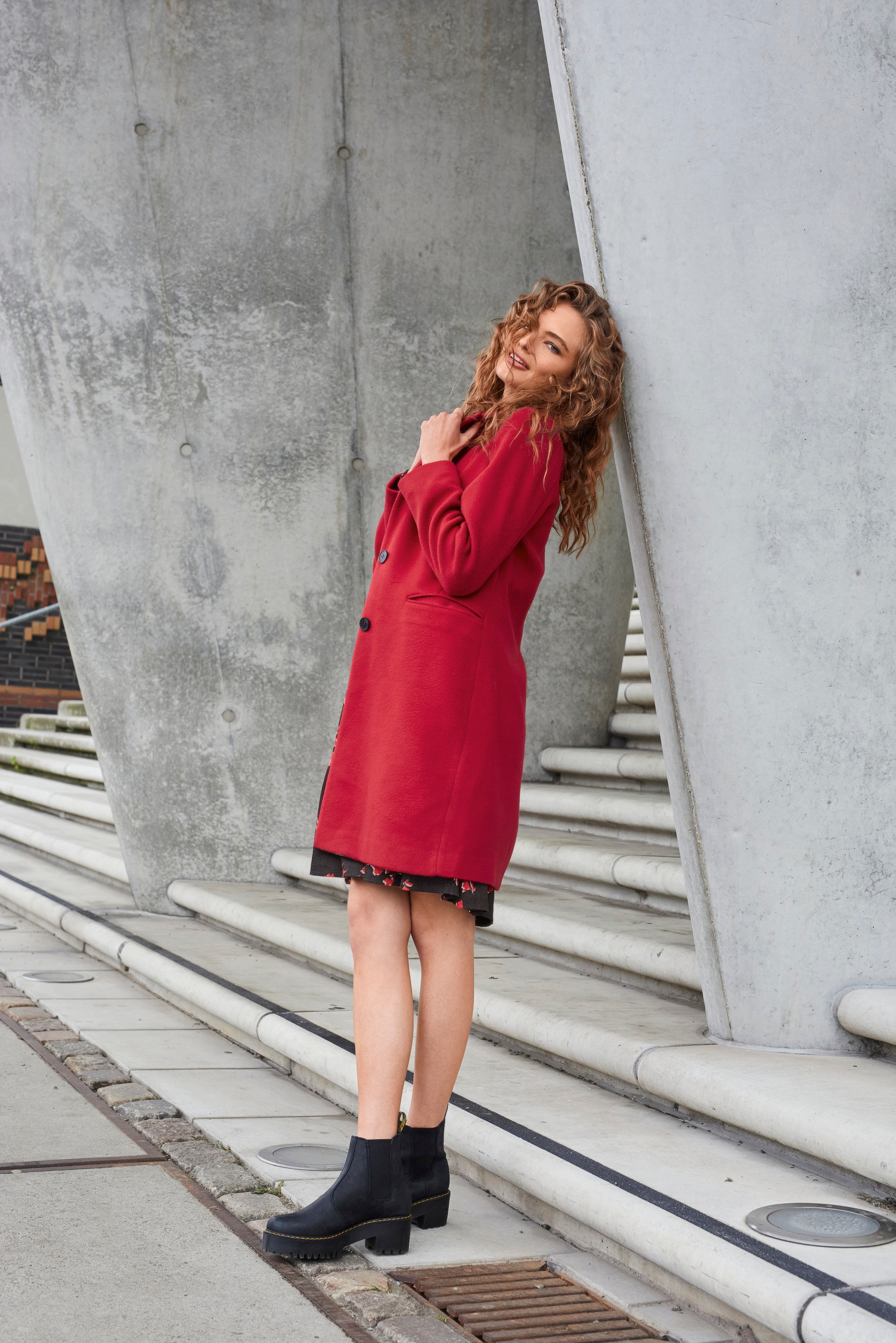 Langen BAUR Aniston Ärmeln mit kaufen Strickjacke | online CASUAL
