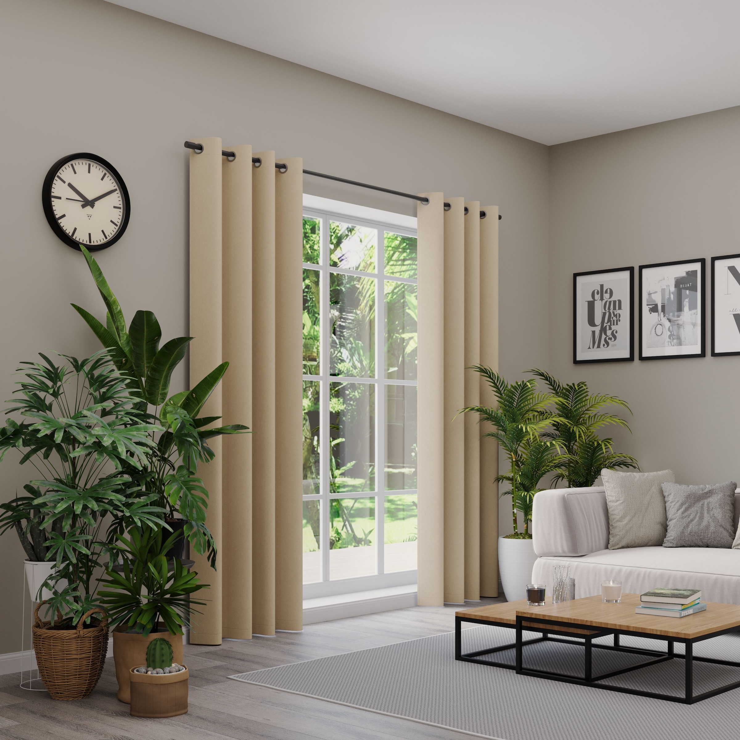 Neutex for you Vorhang "BELMONDO" Ösen 1 Stk. tlg. Uni mit samtiger Oberflä günstig online kaufen