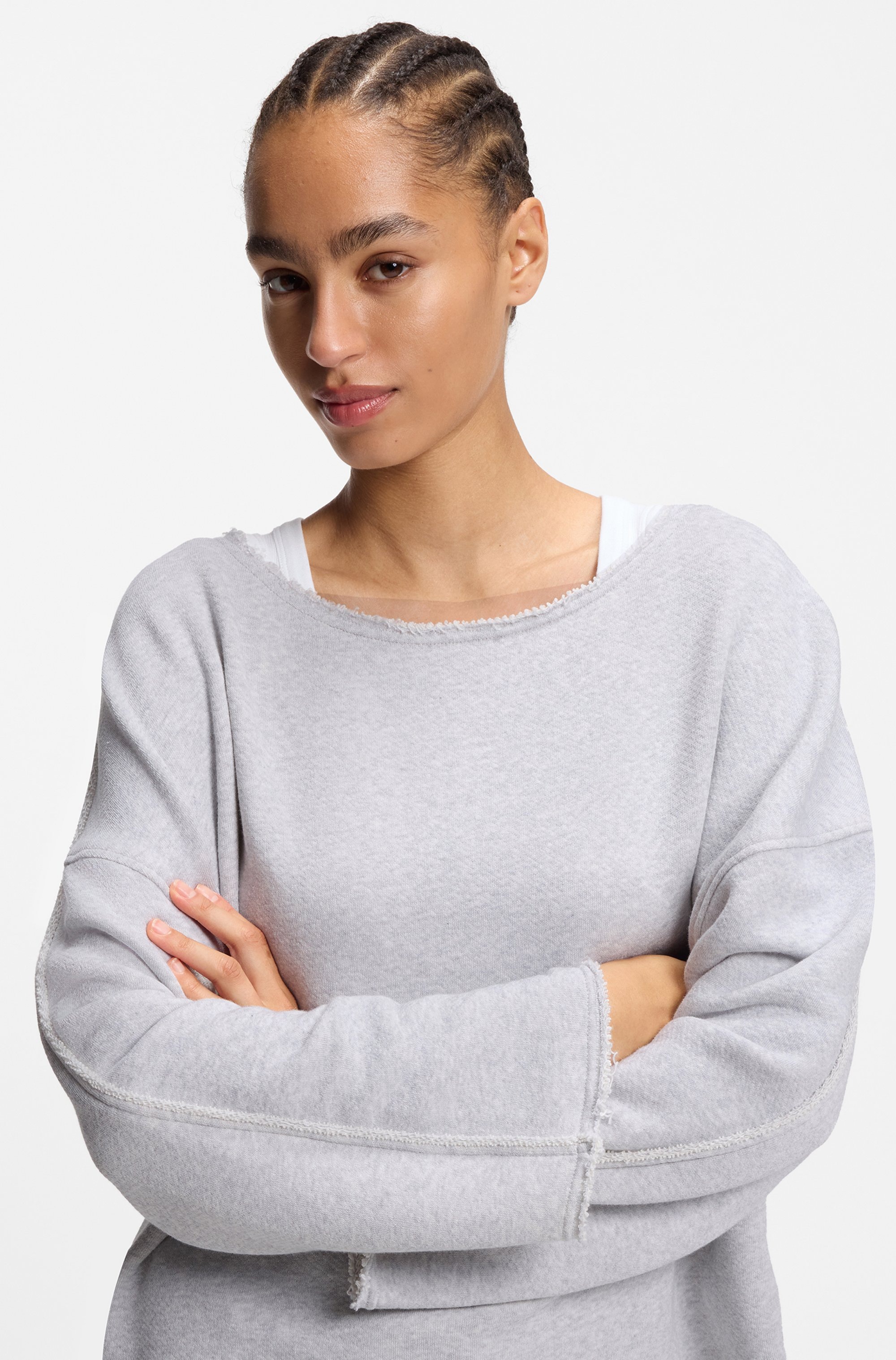 BOSS ORANGE Sweatshirt "Enely Premium Damenmode", Loose Fit, Baumwoll-Mix günstig online kaufen