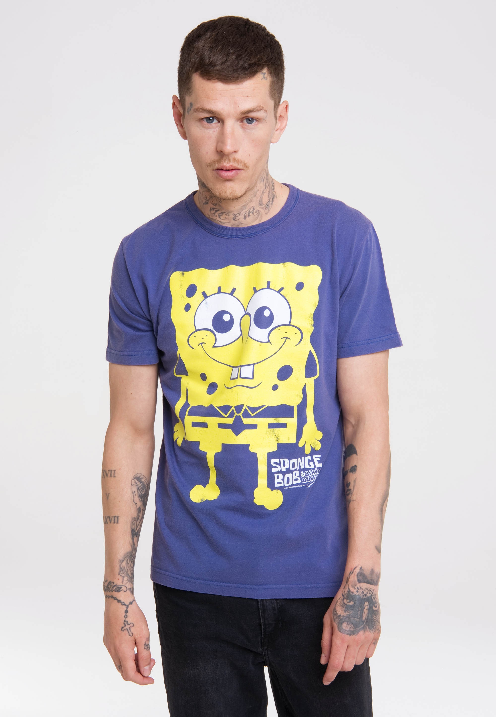 T-Shirt Print Schwammkopf«, | mit »Spongebob lizenziertem für BAUR ▷ LOGOSHIRT