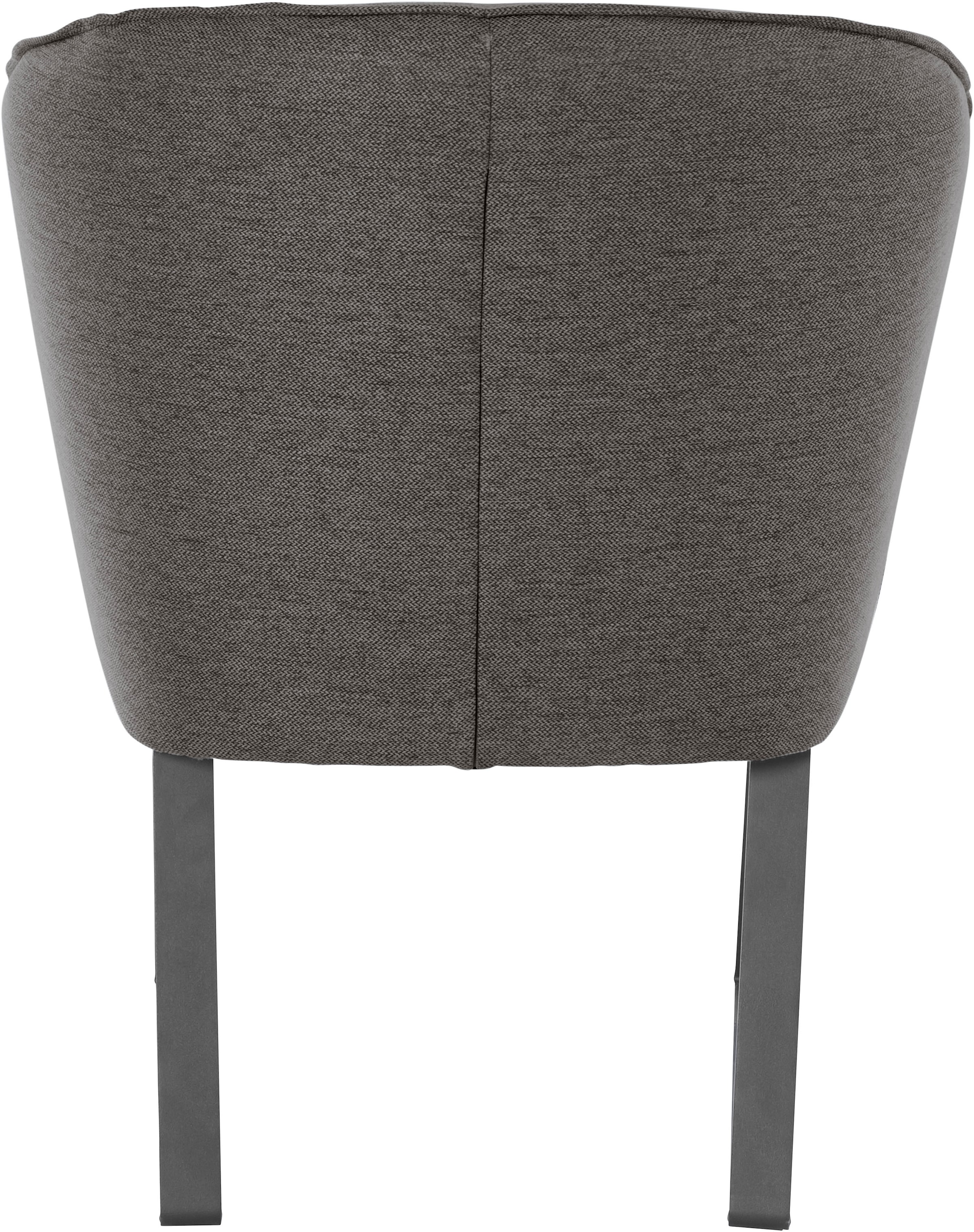 exxpo - sofa fashion Sessel »Americano, Loungesessel«, mit Keder und Metallfüßen, Bezug in verschiedenen Qualitäten, 1 Stck.