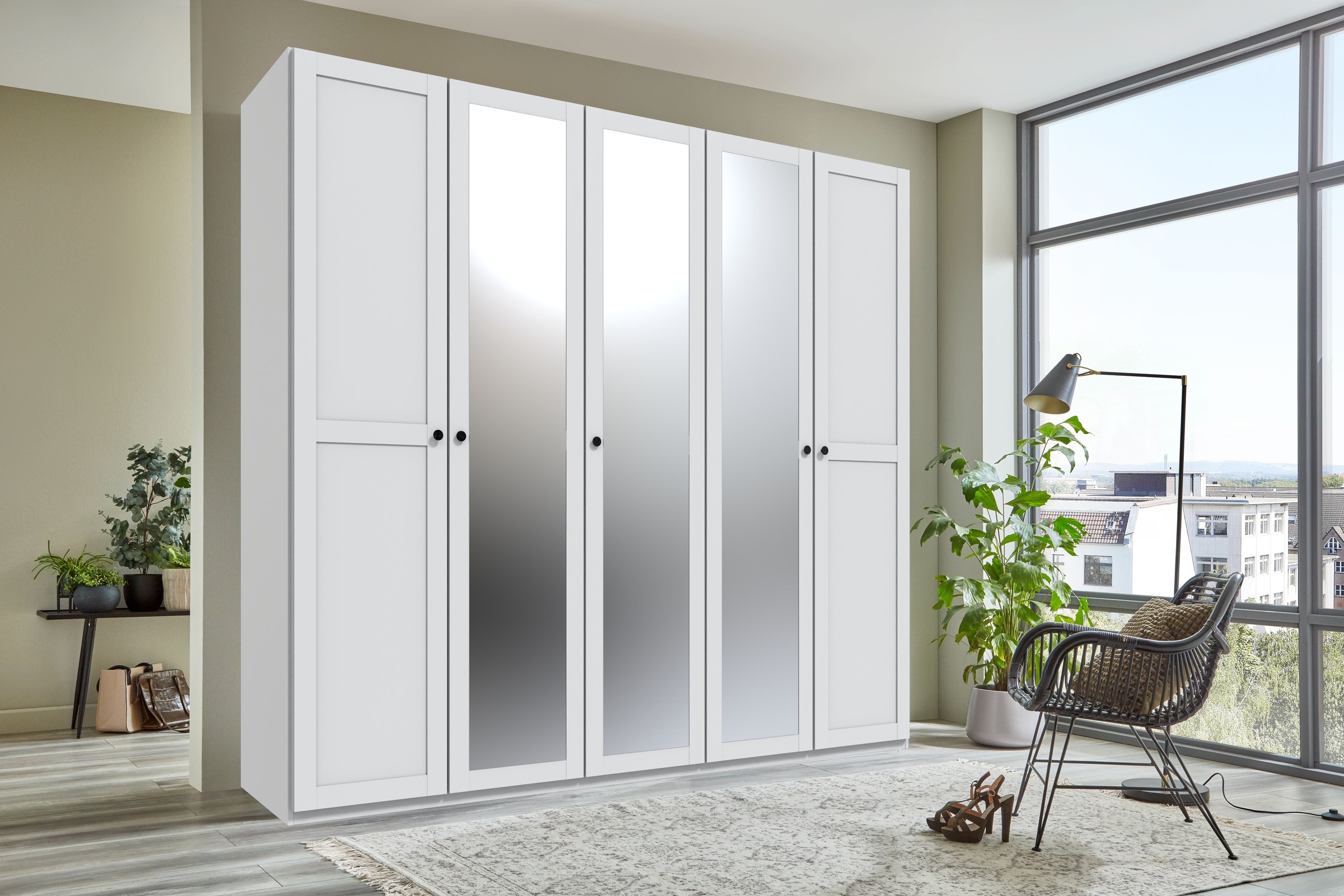 Wimex Kleiderschrank "New York mit Spiegeltüren" in 5 Breiten und 2 Höhen günstig online kaufen