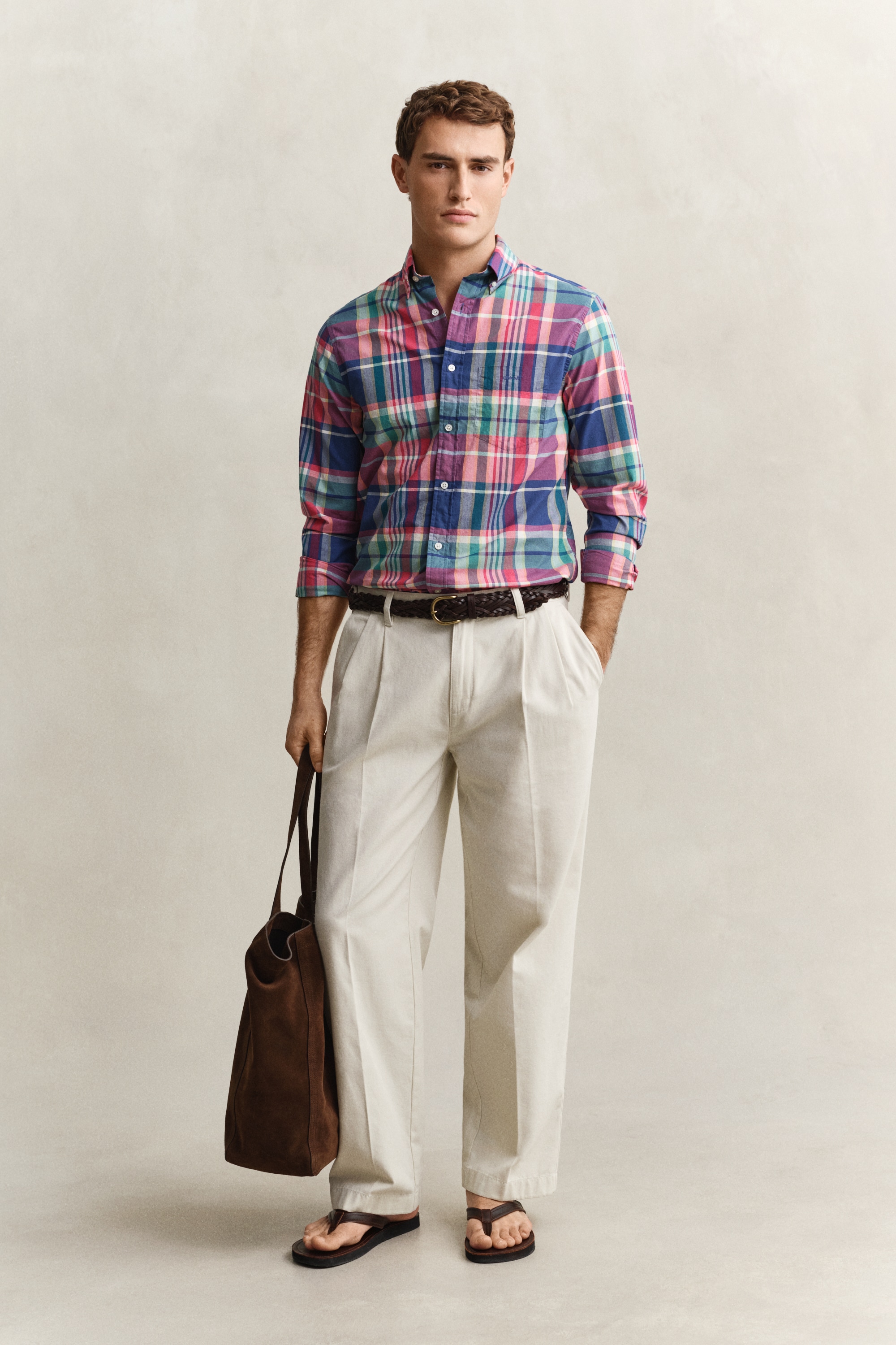 Gant Langarmhemd »REGULAR INDIAN MADRAS CHECK« Regular fit mit Button-Down-Kragen