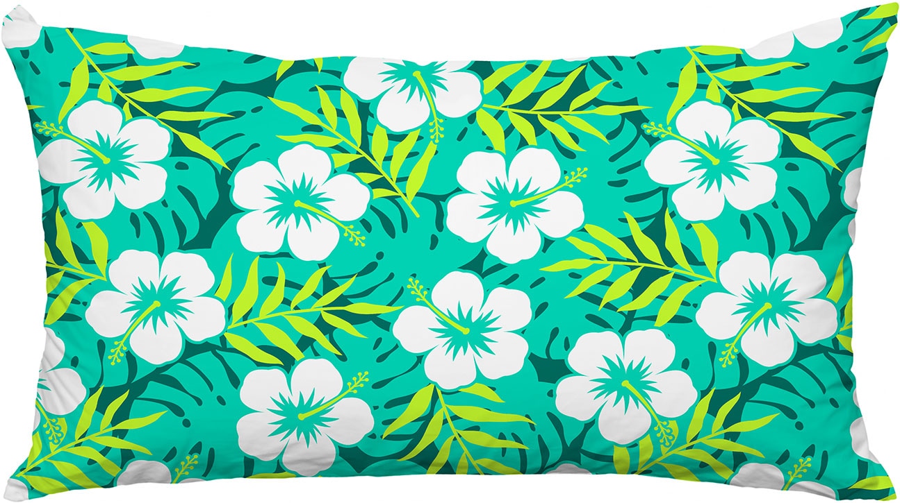 queence Dekokissen "Hawaii Blüte" Premium Outdoor Kissenbezug; Format: 60x40 cm