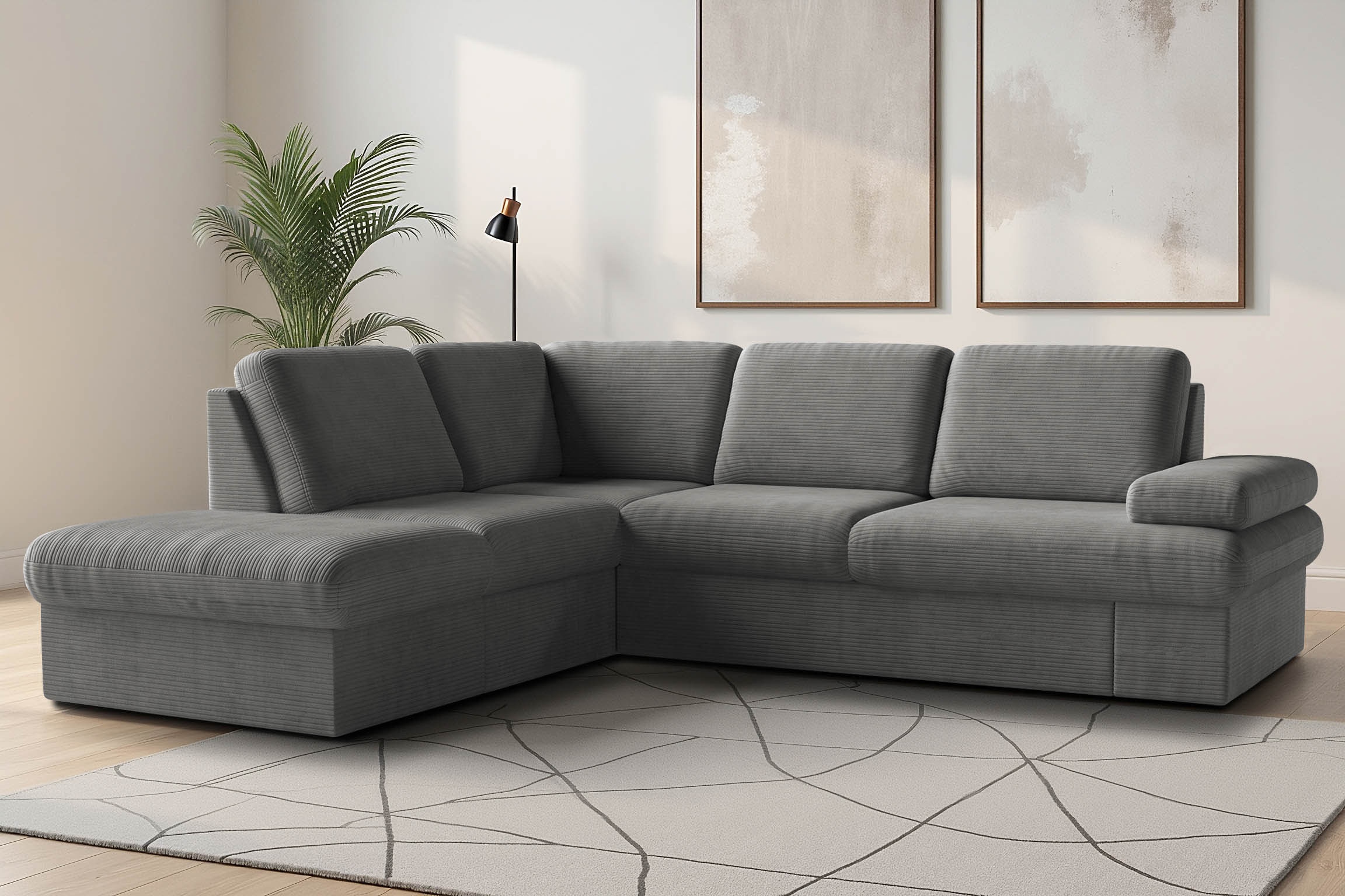 sit&more Ecksofa "Moreno L-Form, B: 238 cm" mit Armteilverstellung, optional Schlaffunktion
