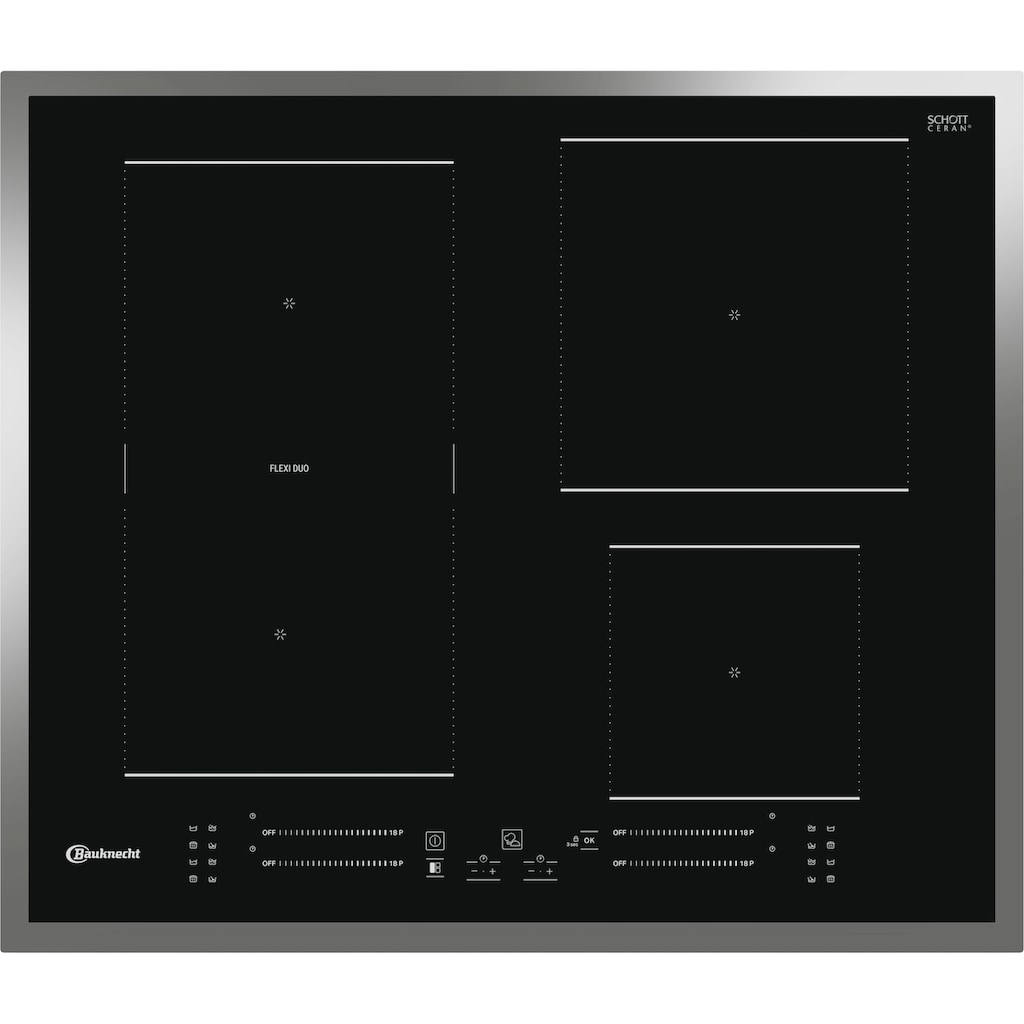 BAUKNECHT Backofen-Set »BAKO4 PF16 BLACK«, BIR4 DP8FS2 ES, mit 2-fach-Teleskopauszug, Pyrolyse-Selbstreinigung