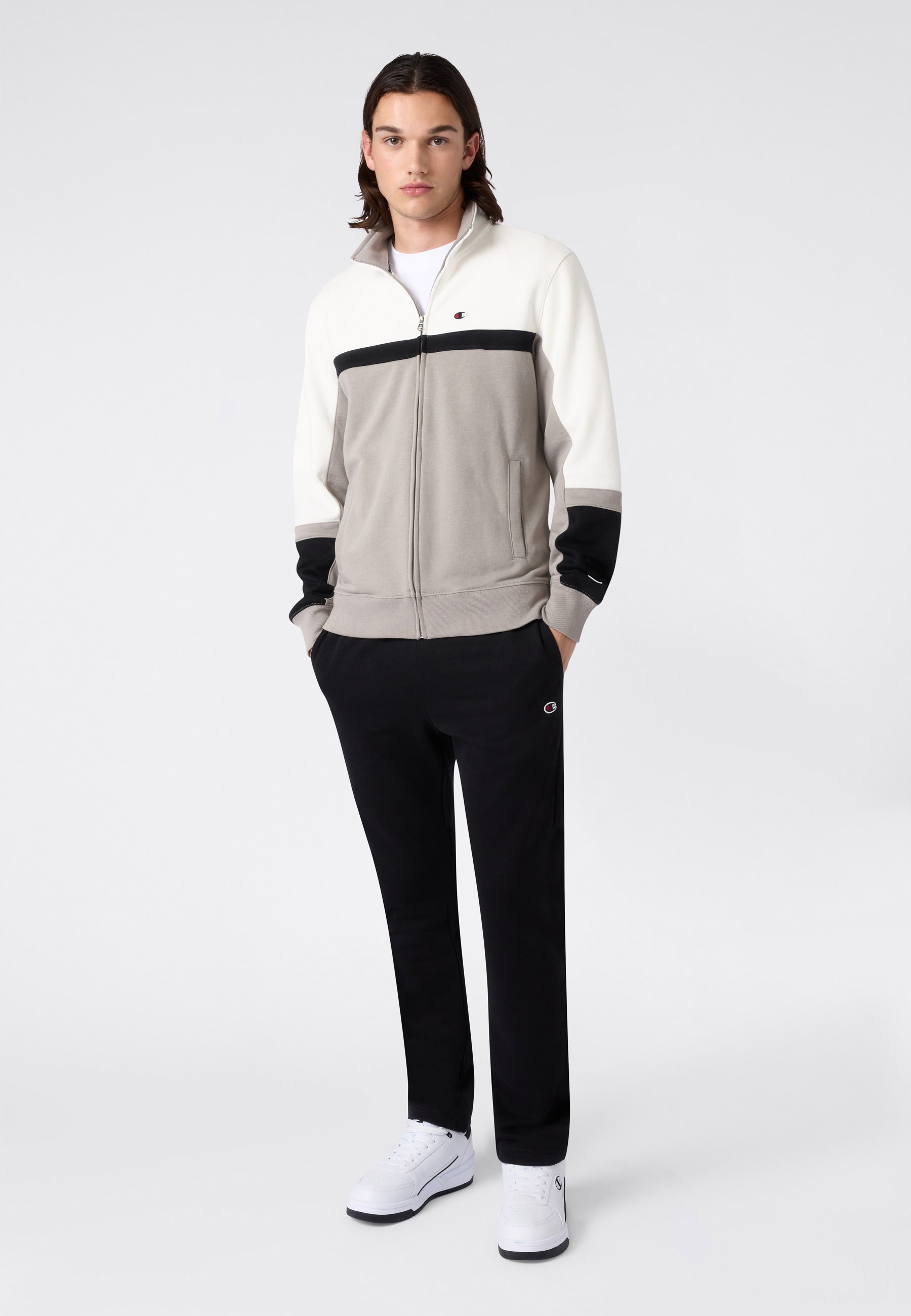 Champion Jogginganzug "Terry Full Zip Sweatshirt" 2 tlg. zweiteiliges Set, aus Baumwolle und Polyester, auch in großen Größen