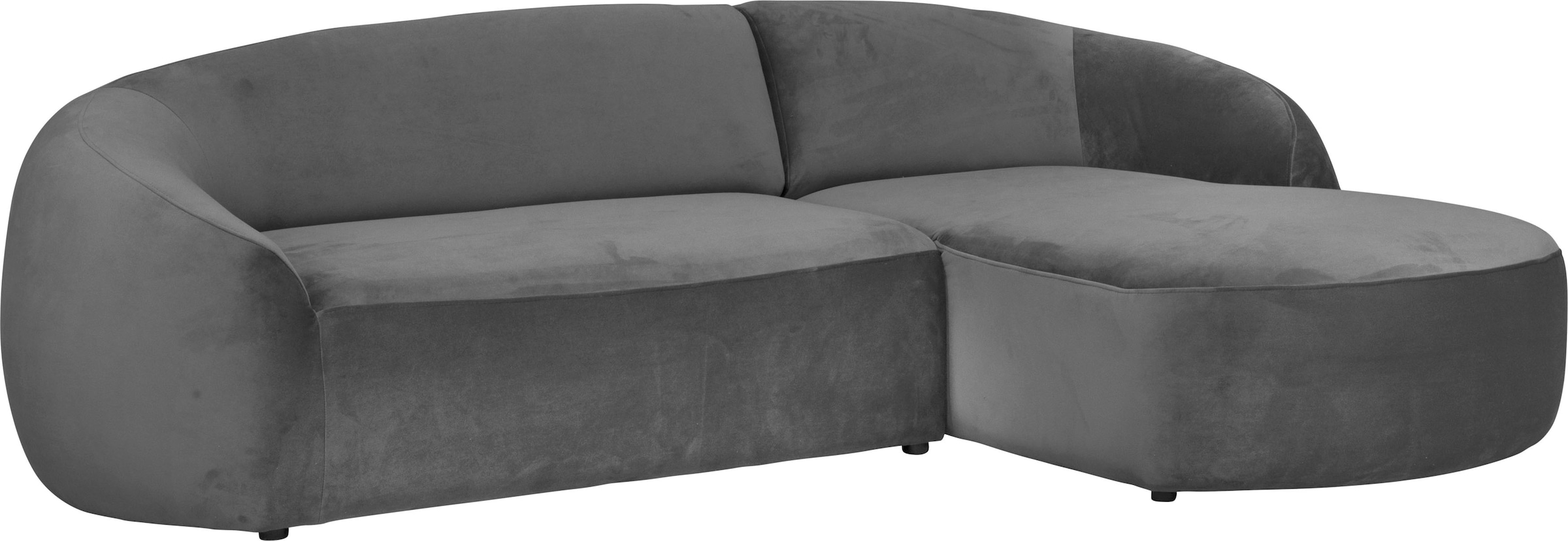 LeGer Home by Lena Gercke Ecksofa »YANI L-Form, Designersofa, organische Form, Maße B/T/H: 255/170/81 cm«, mit Wellenunterfederung, auch in Bouclé, Recamiere rechts/links