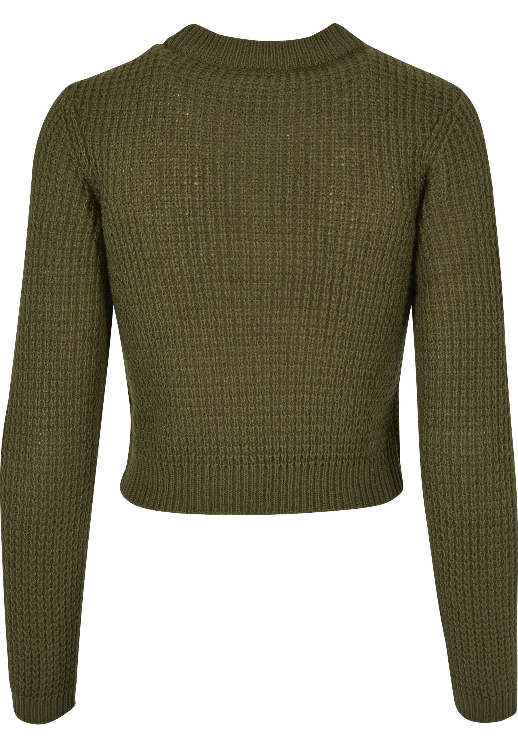 URBAN CLASSICS Fleecepullover "Urban Classics Damen Ladies Short Waffle Swe günstig online kaufen