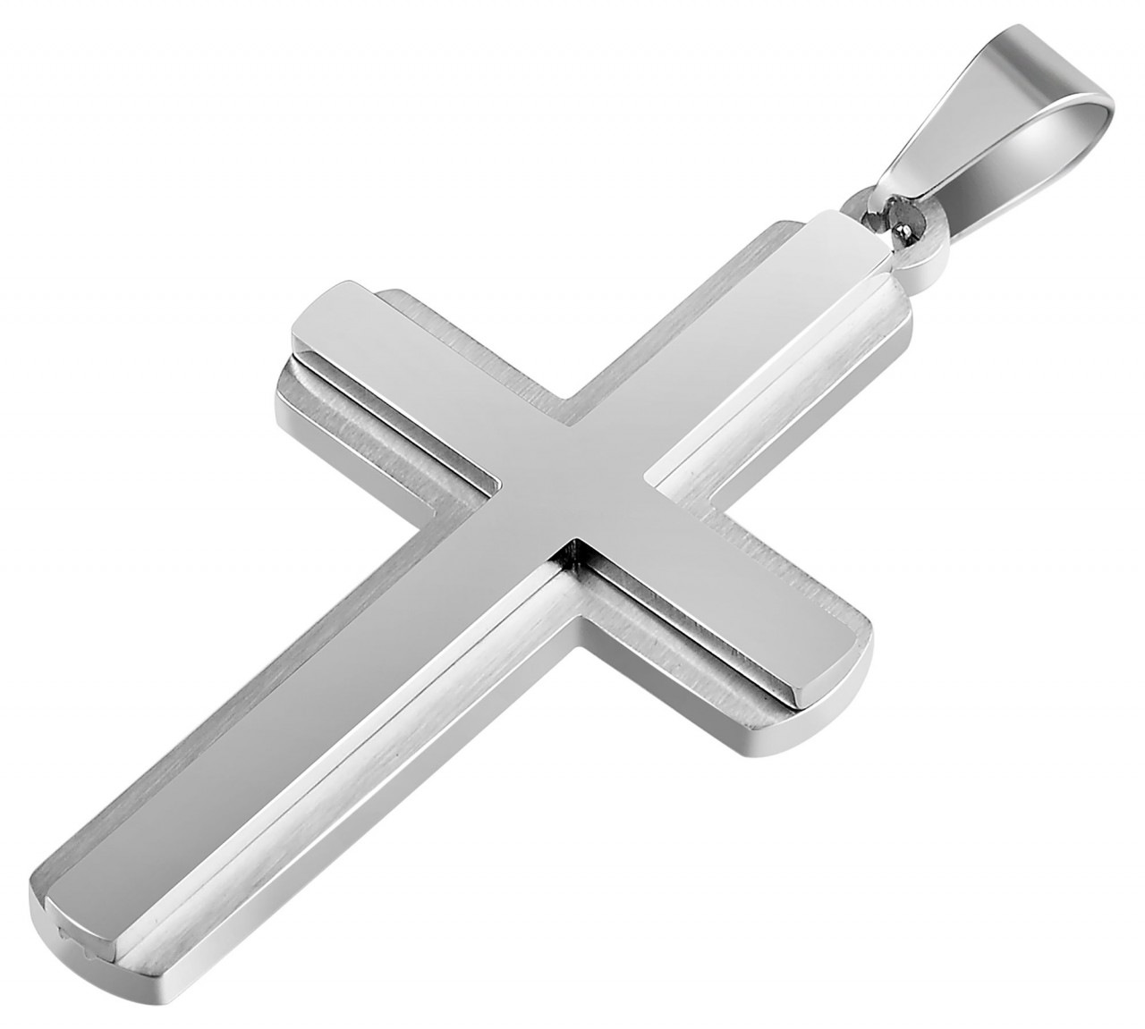 Adelia´s Kettenanhänger »stilvoller Kreuz Anhänger aus Edelstahl«