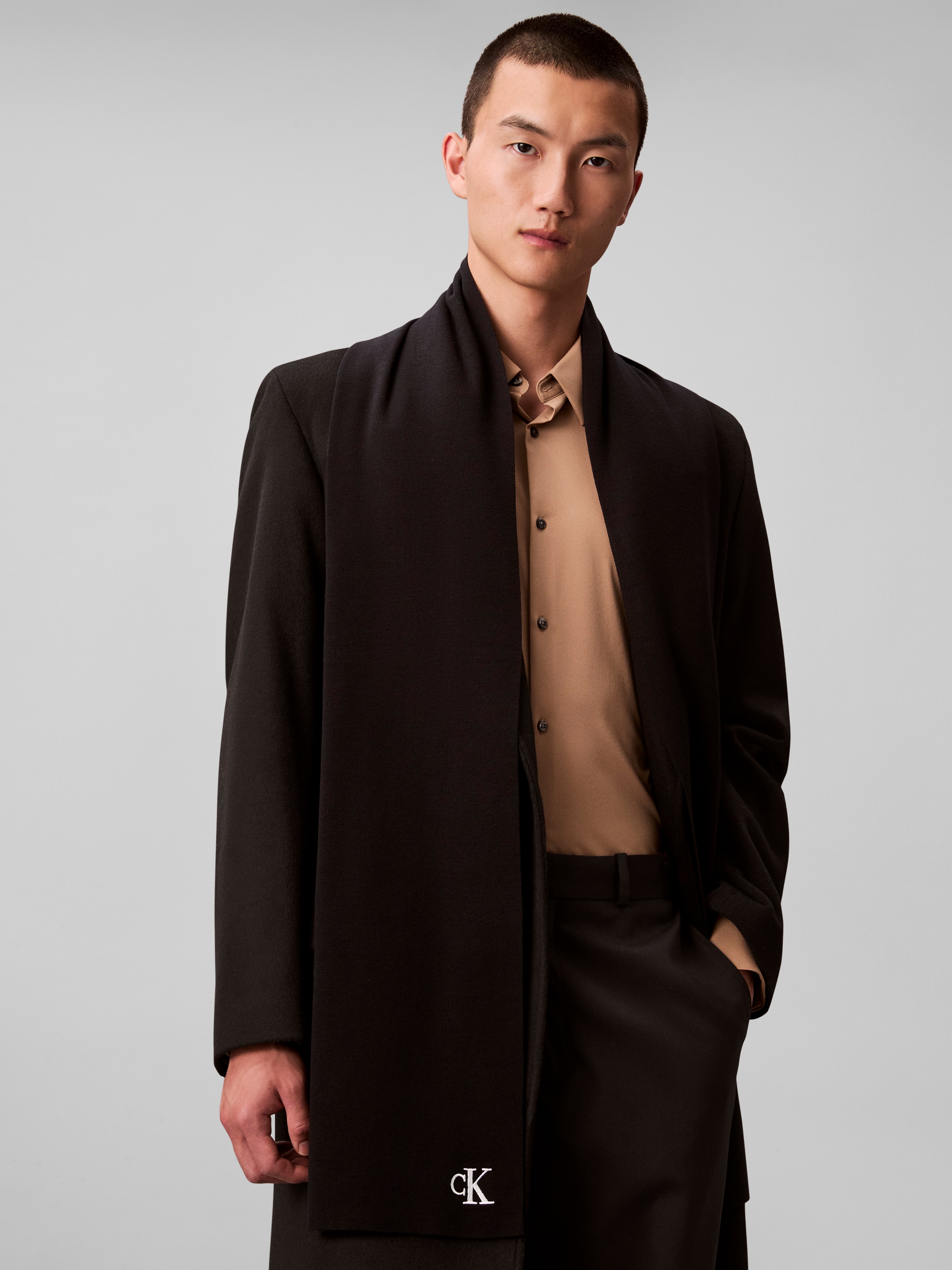 Calvin Klein Modetuch "CK FINE RIB SCARF" mit klassischem unifarbenen Design