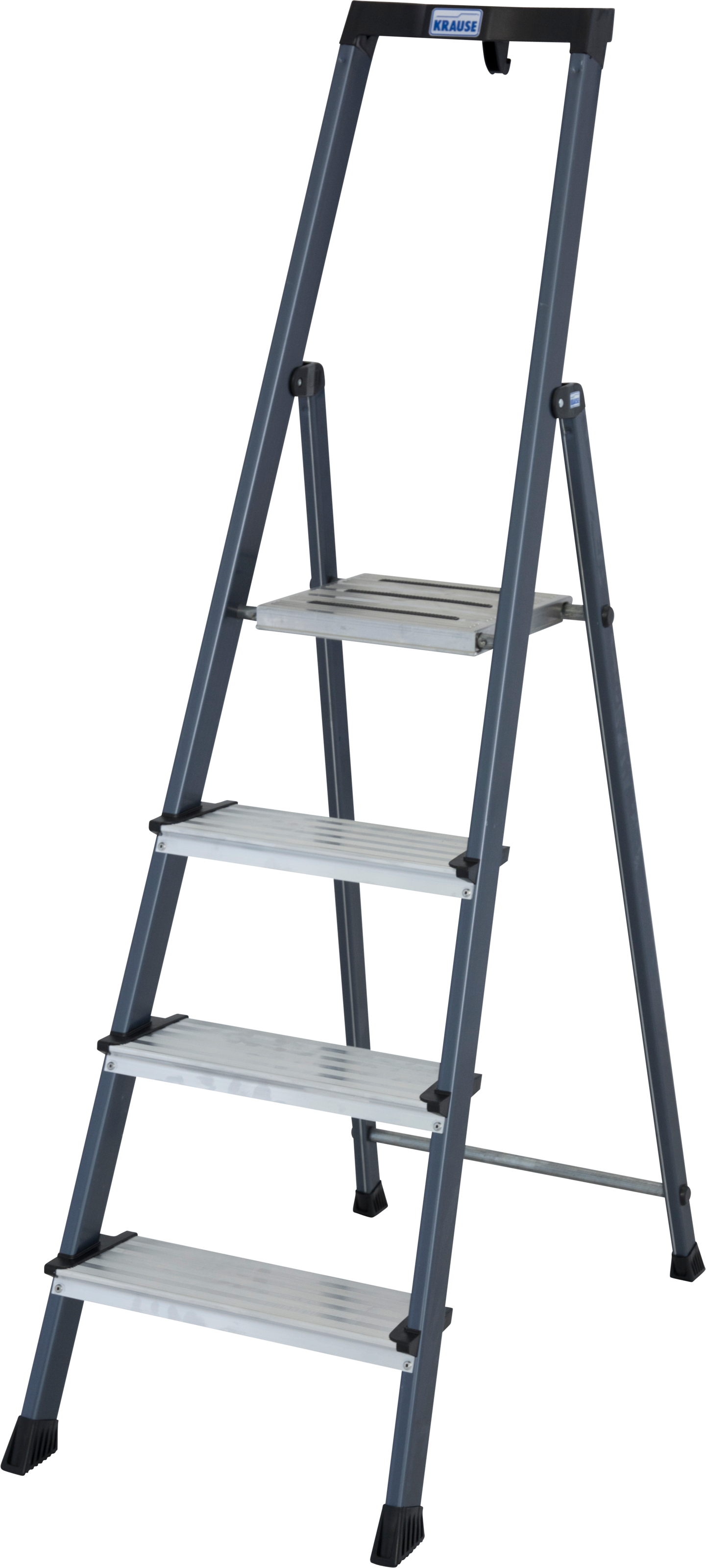 KRAUSE Stehleiter "Securo" Alu eloxiert, 1x4 Stufen, Arbeitshöhe ca. 285 cm günstig online kaufen