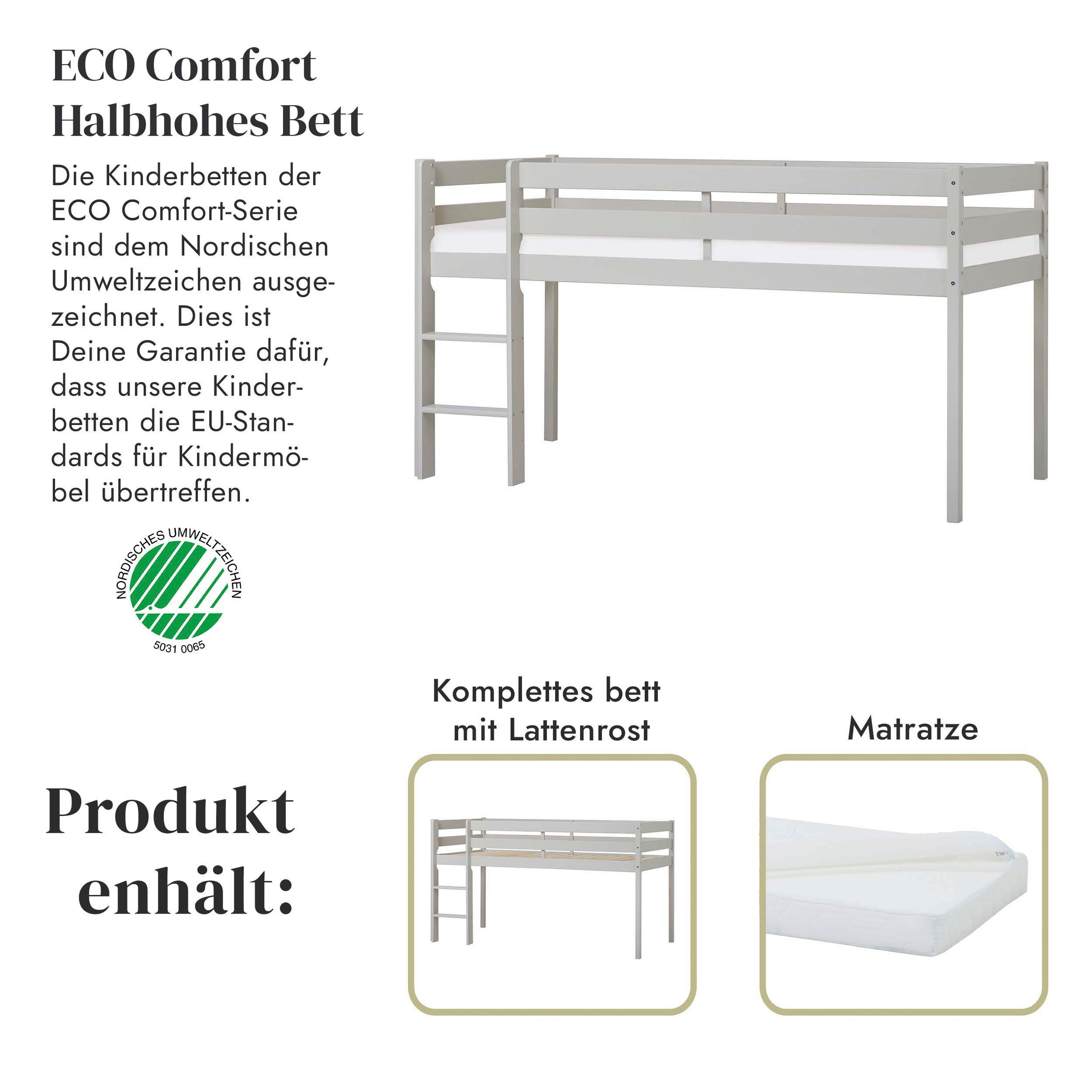 Hoppekids Spielbett »ECO COMFORT, Hochbett, in 2 Einzelbetten teilbar«, Höhe 72cm, Farbe & Größe & Matratze