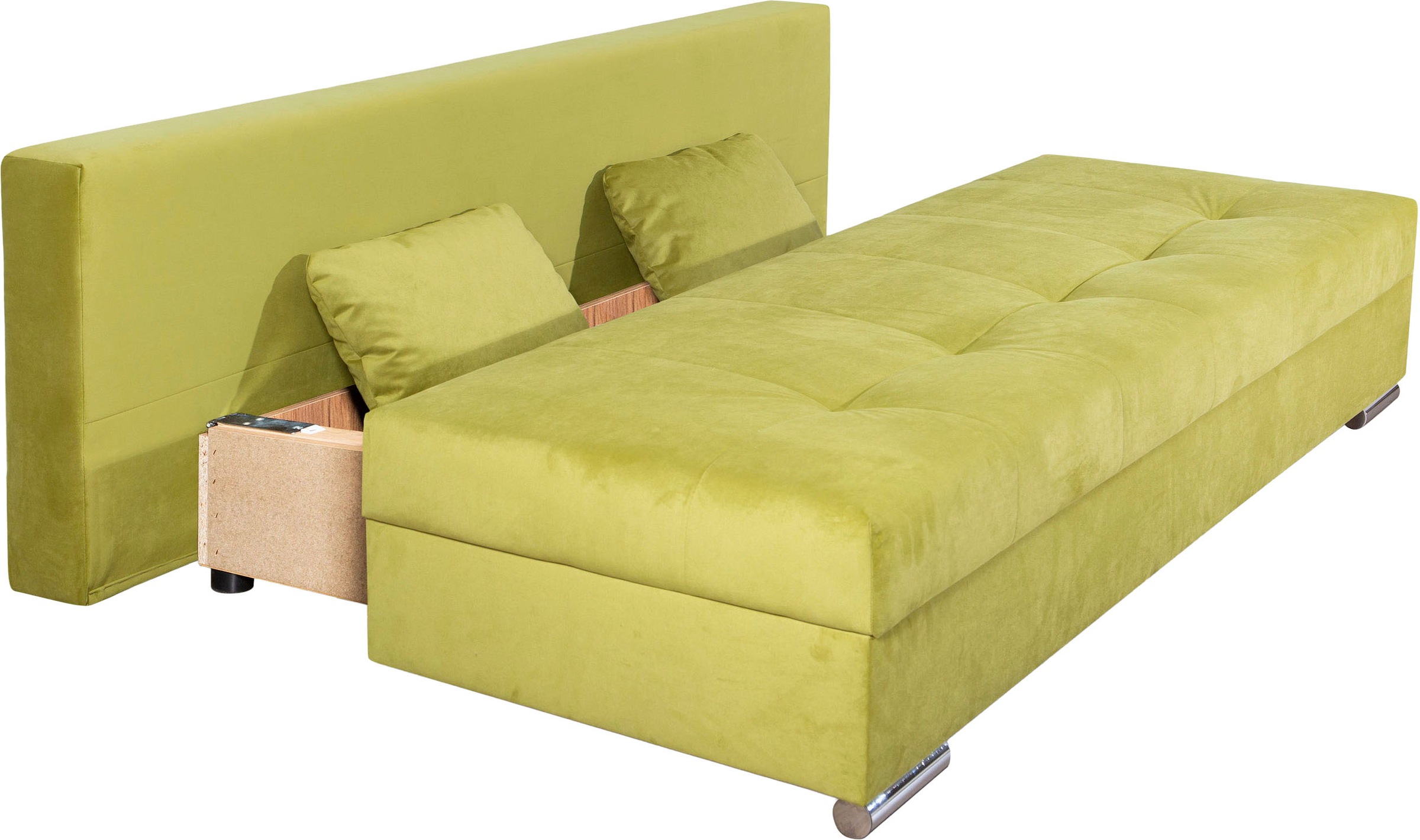 COLLECTION AB Schlafsofa »Tania mit Bettfunktion und Bettkasten«, komfortabler Sitzkomfort: Federkern-Polsterung, inklusive Rückenkissen