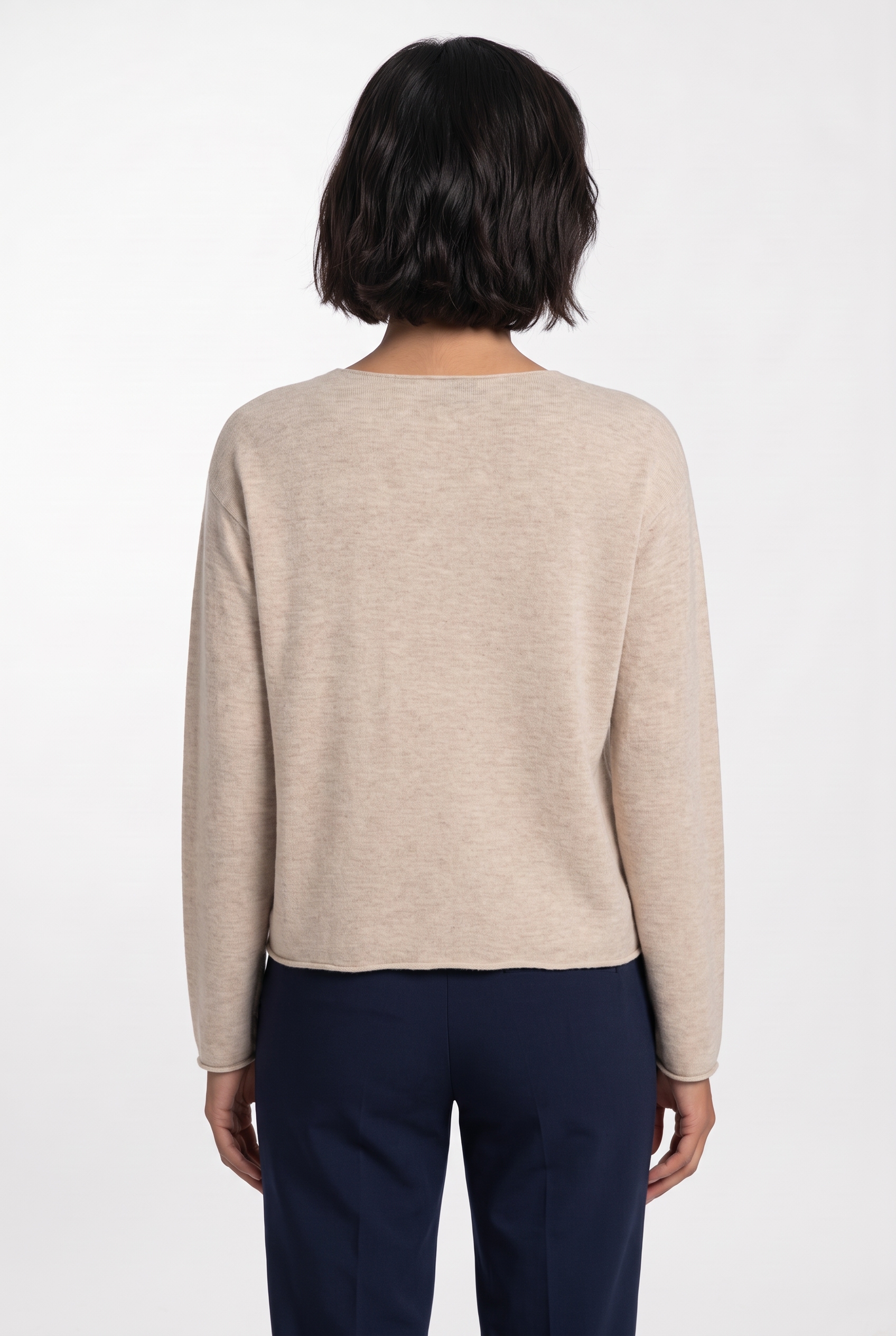 BOSS ORANGE Strickpullover »Faprani Premium Damenmode« aus einem Kaschmir-Woll-Mix, Relaxed Fit