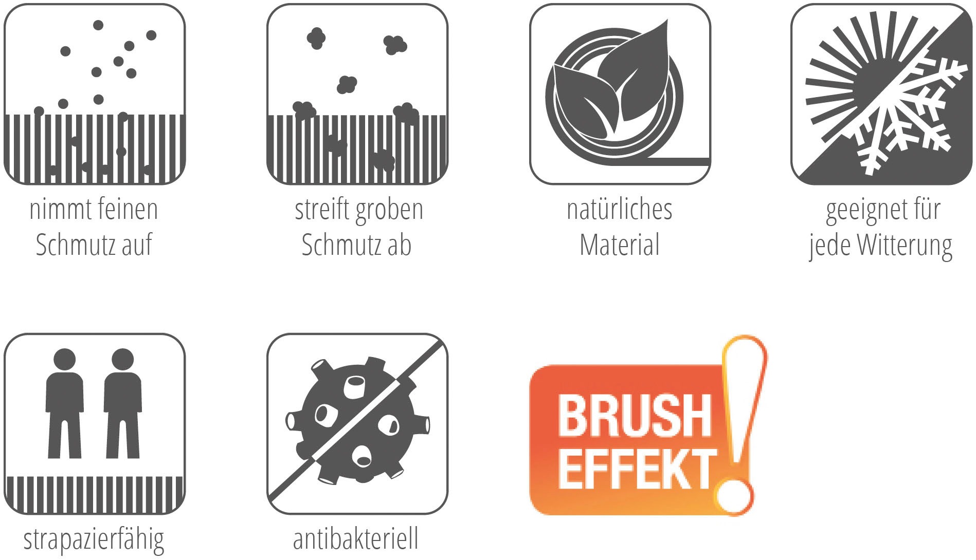 ASTRA Fußmatte »CocoBrush«, rechteckig, 32 mm Höhe, Kokos Brusch, mit Draht, schmutzabweisend, Bürstenmatte