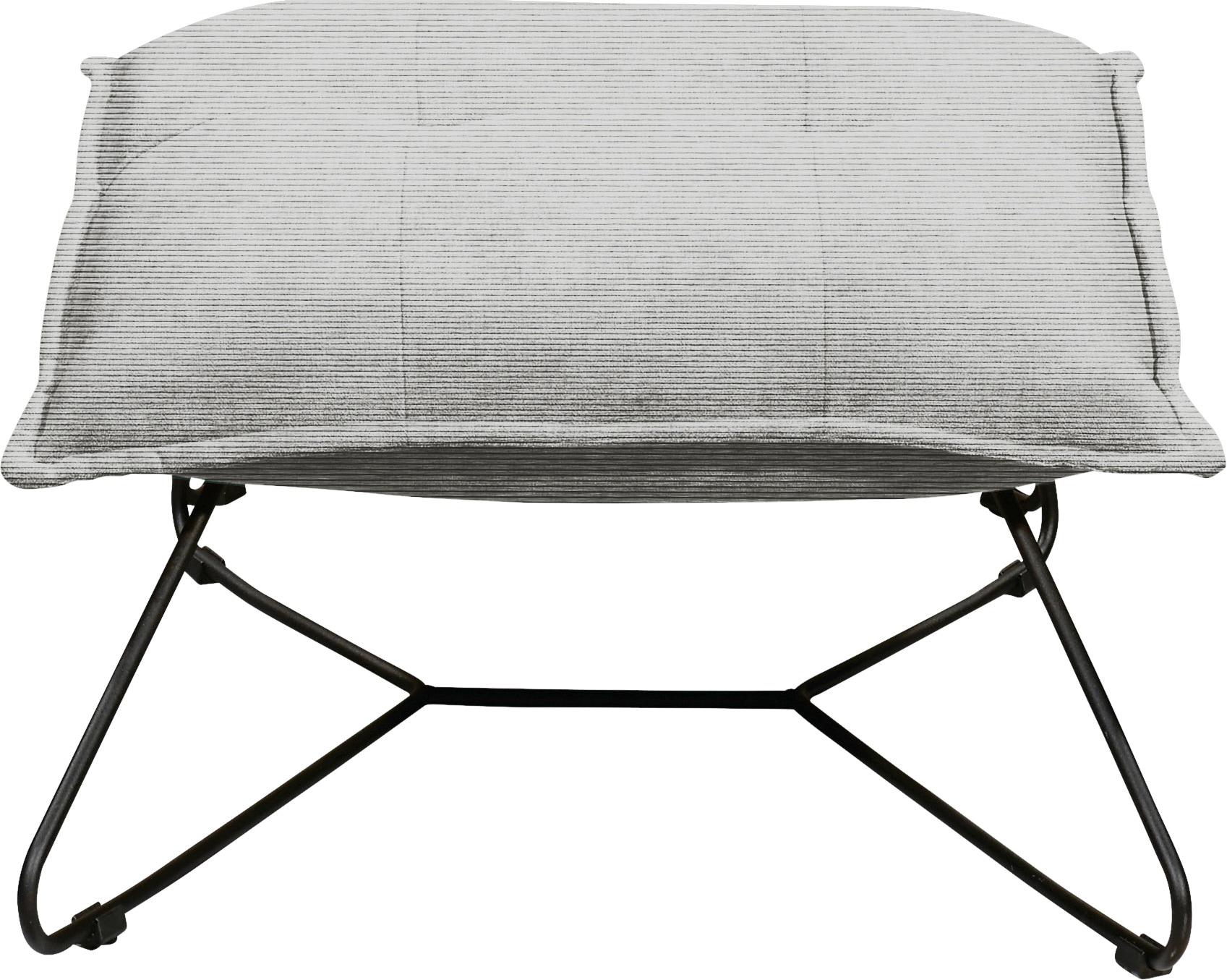 Hocker »Vico«, mit Design-Gestell aus schwarzem Metall, in Cord