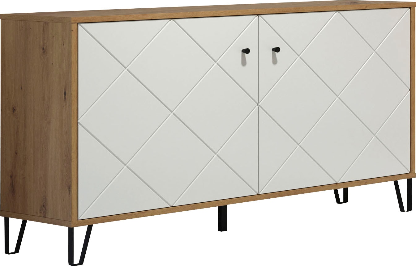 Home affaire Sideboard "Tarragona" Sideboard mit 2 Türen & Soft-Close - (B/T/H) 123/40/76 cm