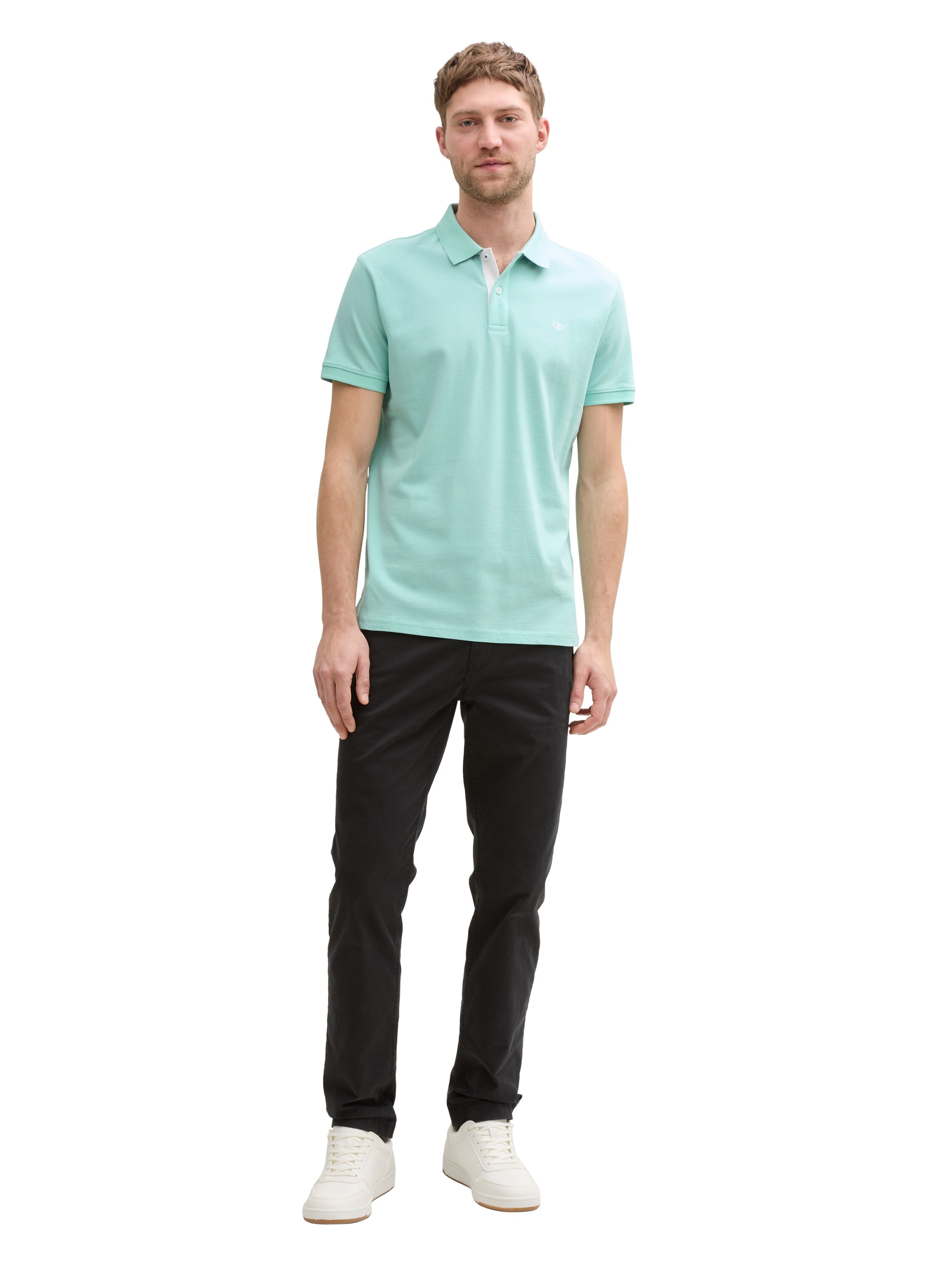 TOM TAILOR Poloshirt, mit farblich hervorgehobener Knopfleiste