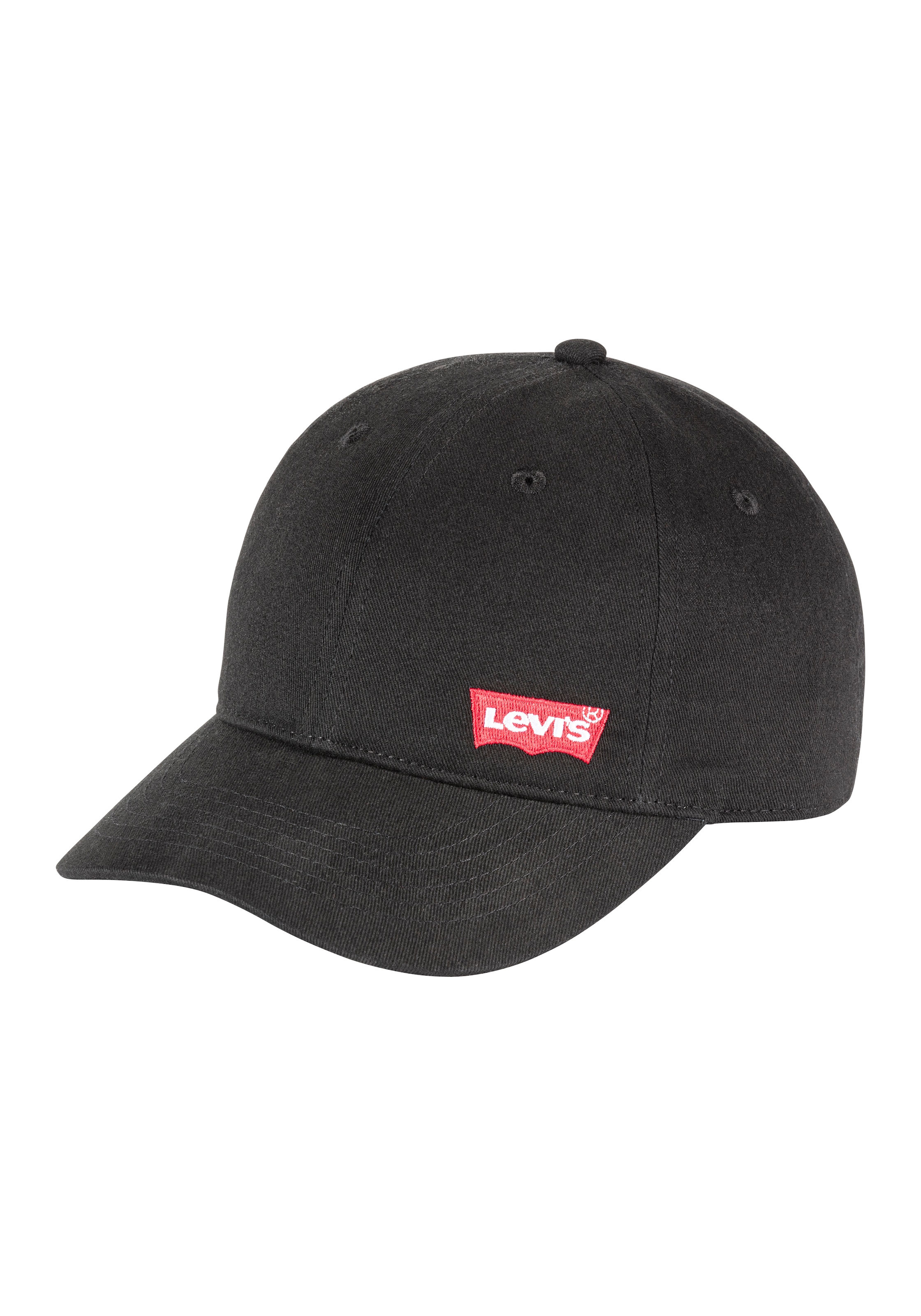 Baseball Cap LEVI'S KIDS "RICHMOND BATWING CURVE BRIM", Mädchen, Gr. - (110/164), schwarz, Baumwolle, Caps, UNISEX