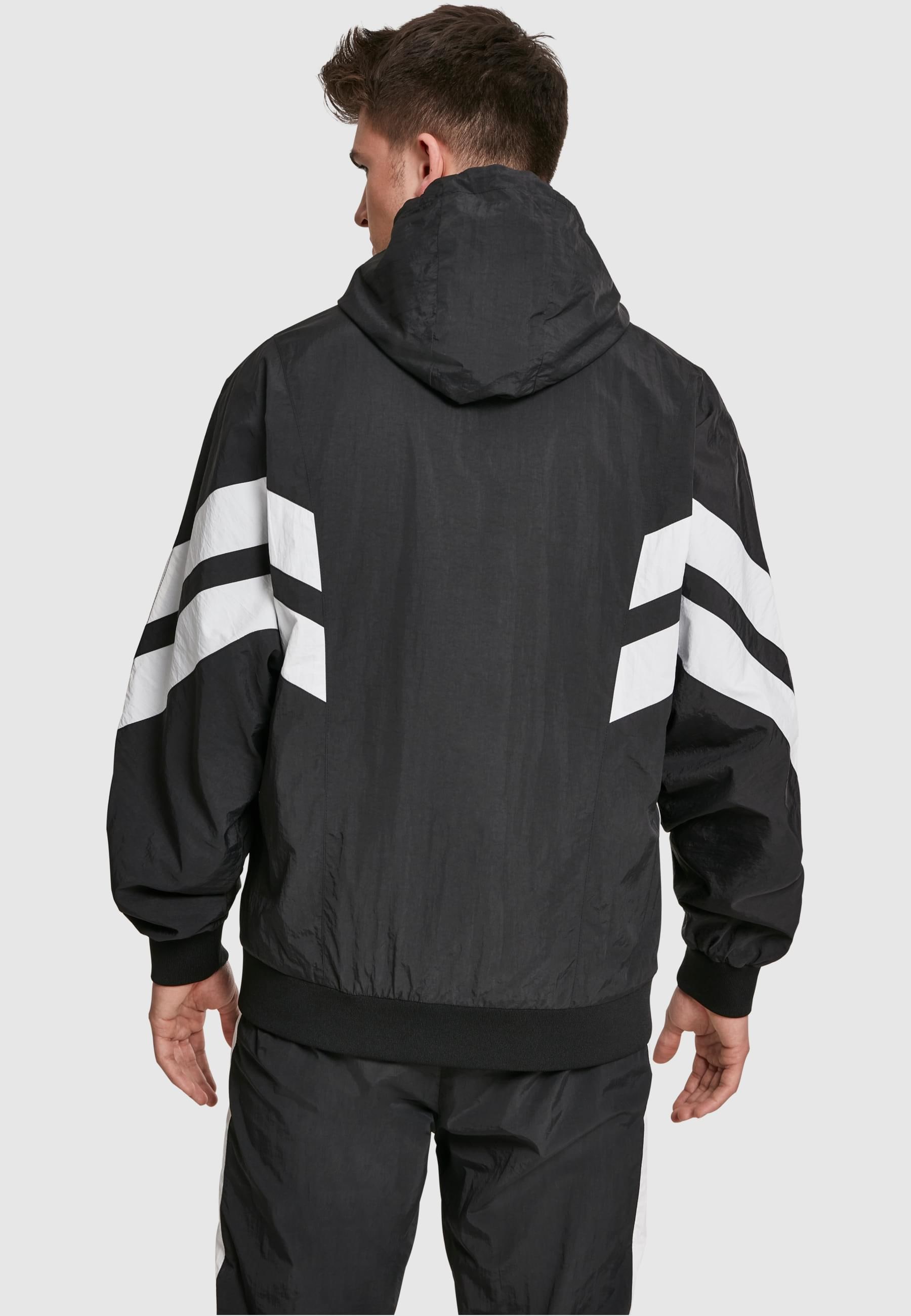 URBAN CLASSICS Allwetterjacke »Urban Classics Herren Crinkle Panel Track Jacket«, (1 St.), mit Kapuze