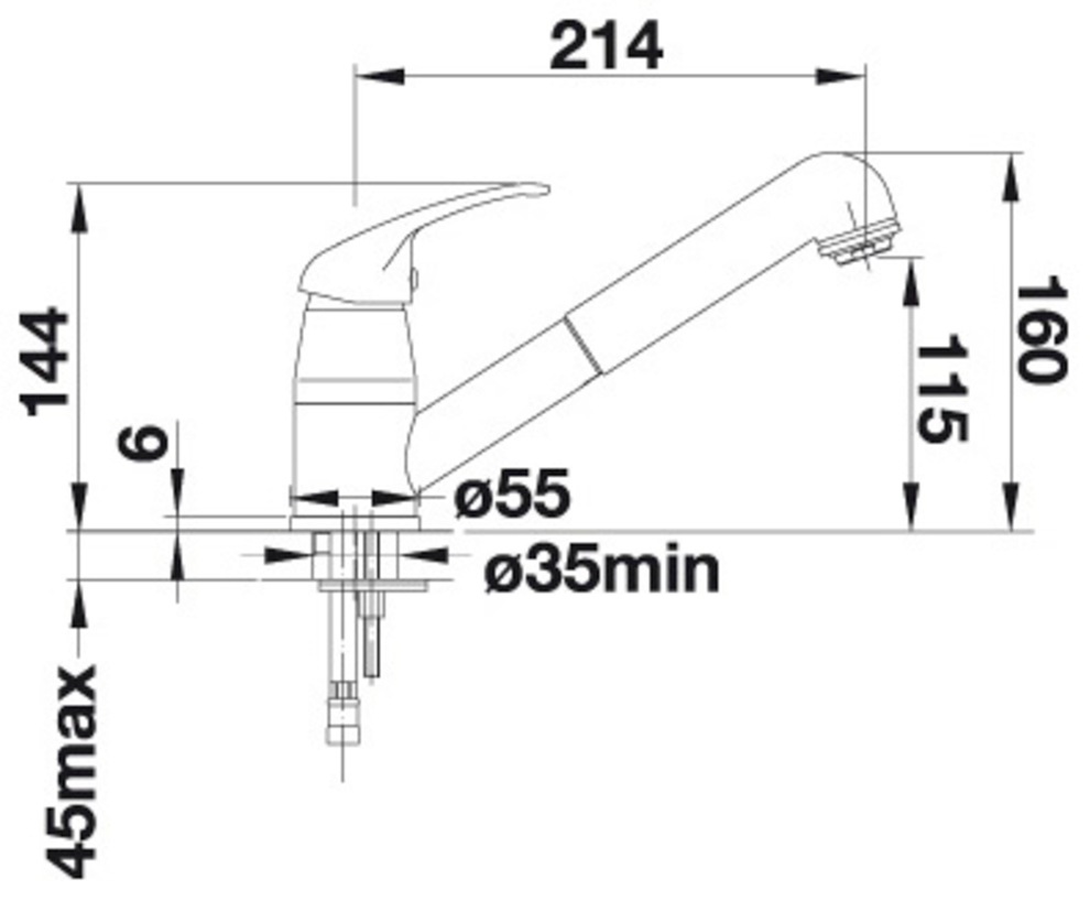 Blanco Küchenarmatur »DARAS-S« mit Ausziehbrause