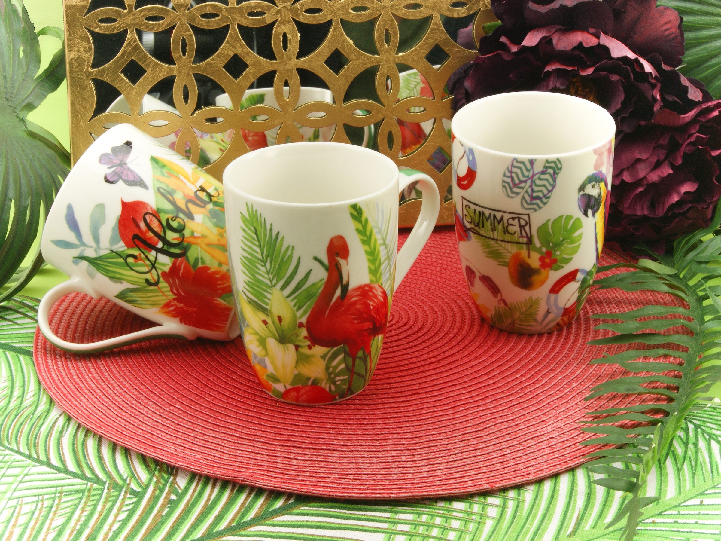 Tassen CreaTable Set, tlg.), BAUR Aloha«, (Set, | 6-teilig 6 Tropic-Design, »Kaffeebecher kaufen Becher