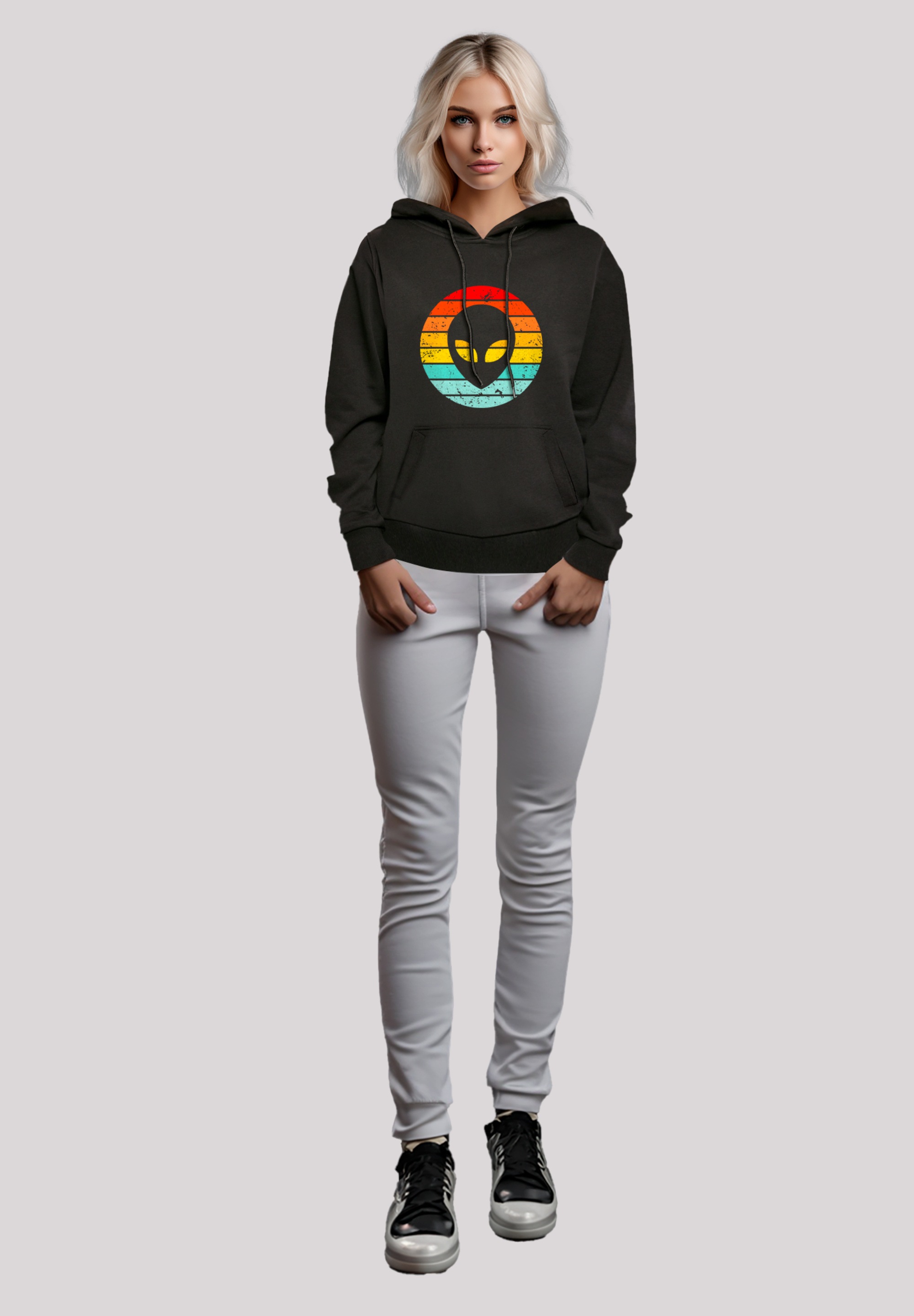 F4NT4STIC Kapuzenpullover »Alien Retro Sonnenuntergang«, Premium Qualität