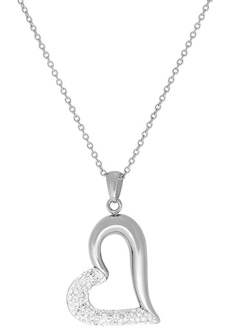 Firetti Herzkette »funkelndes Herz in asymmetrischer Form«, mit Kristallsteinen kaufen