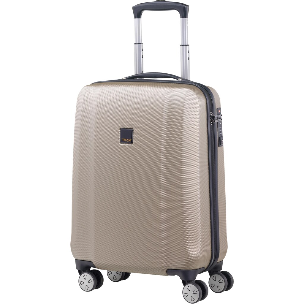 TITAN® Hartschalen-Trolley »Xenon, 55 cm, Champagne«, 4 Rollen