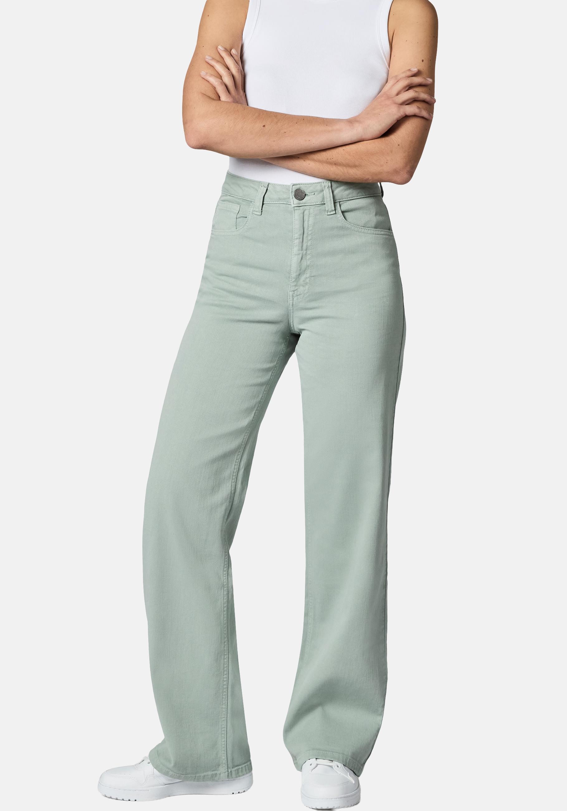 PEAK TIME Chinohose "Cyrele" Lange Wide-Leg-Hose mit Bio-Baumwolle