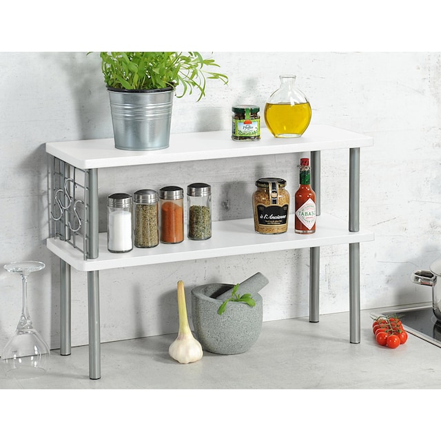 KESPER for kitchen & home Ablageregal, mit 2 Ablageböden in Farbe weiß |  BAUR
