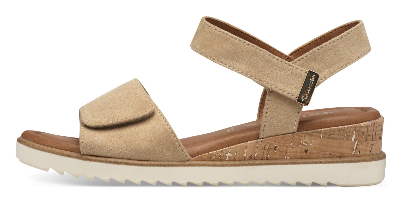 Tamaris Keilsandalette, Riemchensandale, Sommerschuh in veganer Verarbeitung