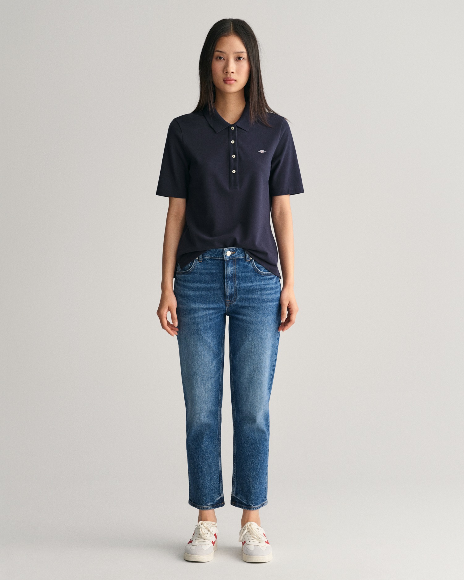 Gant Poloshirt »SLIM SHIELD KA PIQUE POLO« mit grafischer Logostickerei auf der Brust