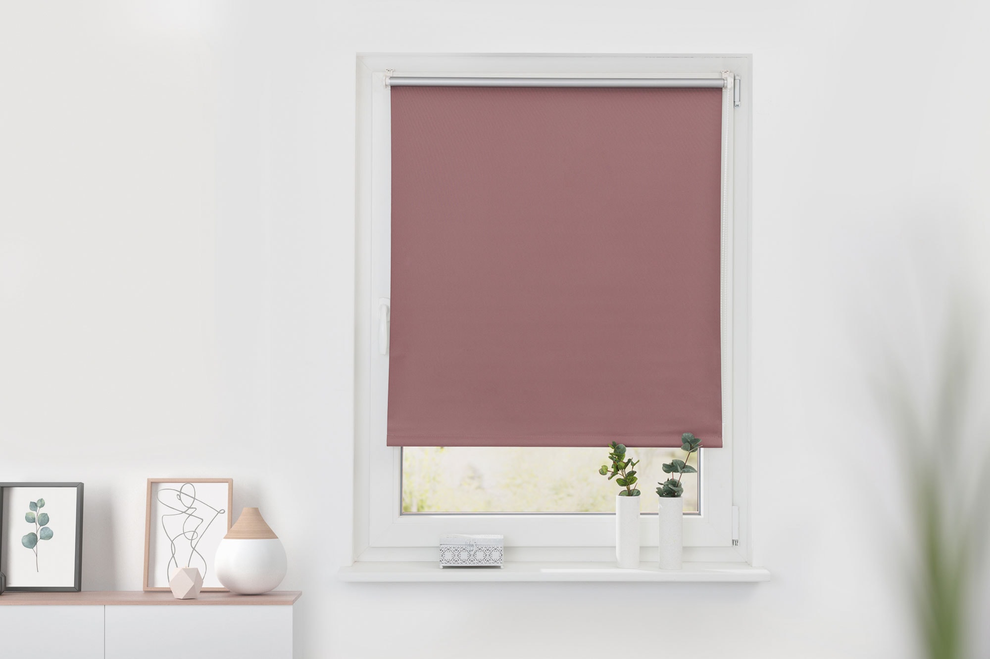 Verdunklungsrollo, B:55cm H:150cm, rosa, LICHTBLICK ORIGINAL, Aluminium, Kunststoff, Kinderzimmer, Rollos, "Klemmfix, ohne Bohren, Verdunkelung",