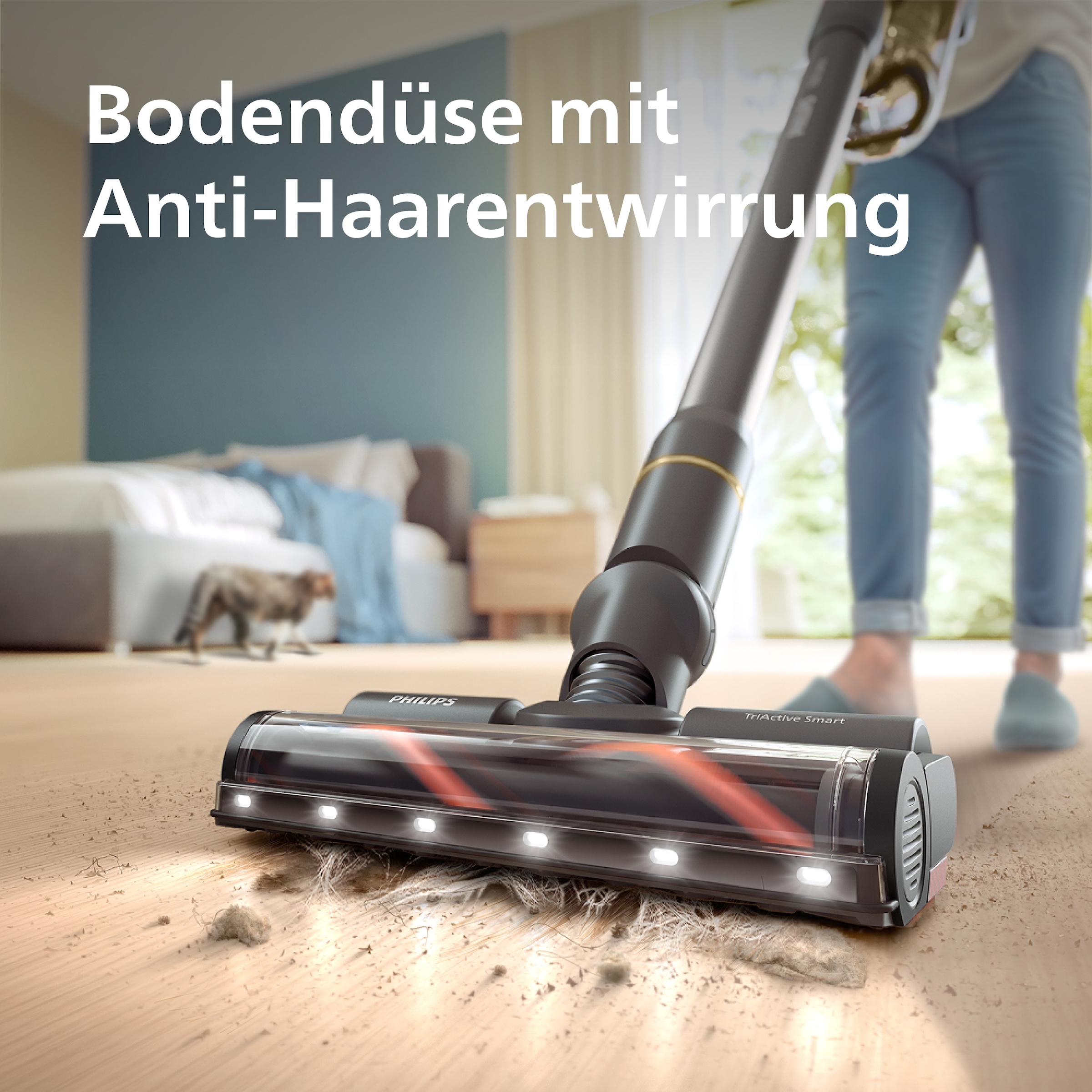 Philips Akku-Hand-und Stielstaubsauger »XC7067/01 7000 Series "Pet"« mit bis zu 80 Minuten Laufzeit und Bodendüse mit Anti-Haarentwirrung